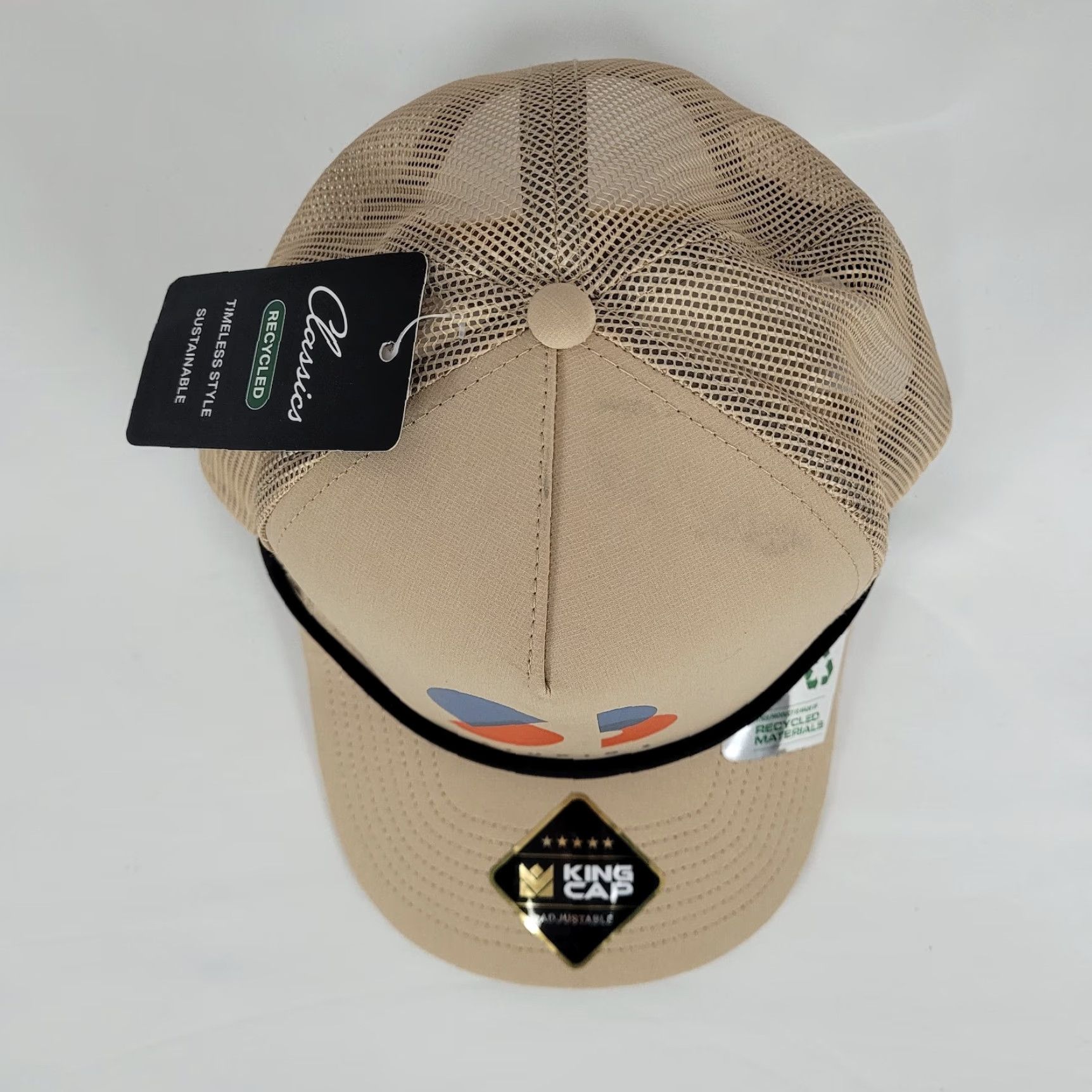 Vintage NWD Studio 3 King Cap Trucker Hat Men One Size Brown Adjustable Recycled Materials Classic 90s Style Mens Cap Size ONE SIZE - 5 Thumbnail