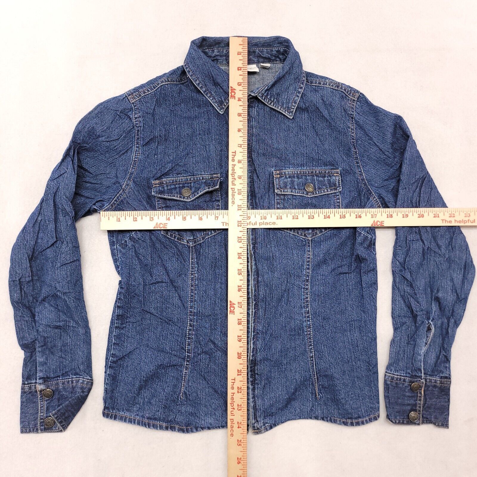 Sonoma Sonoma Zip Long Sleeve Denim Jean Jacket Womens Size S Blue Size S / US 4 / IT 40 - 8 Thumbnail