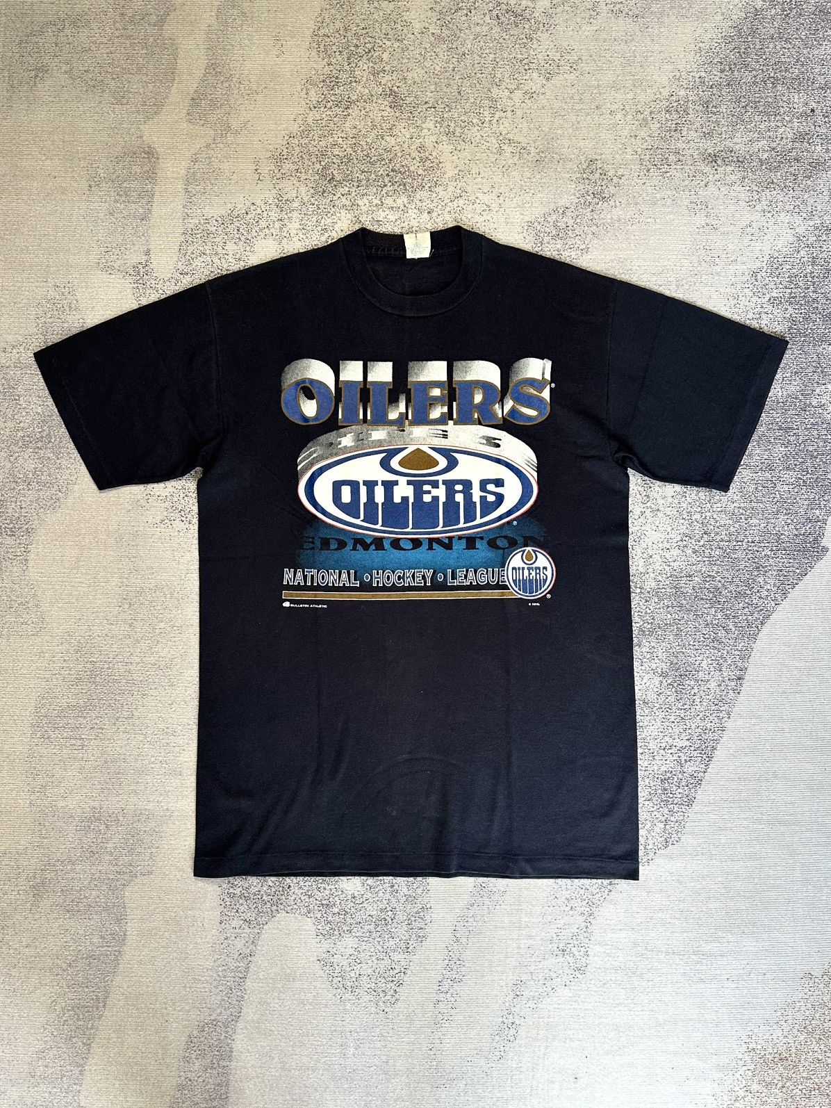 Vintage Vintage NHL Edmonton Oilers Single Stich 90s T-Shirts Size US M / EU 48-50 / 2 - 1 Thumbnail