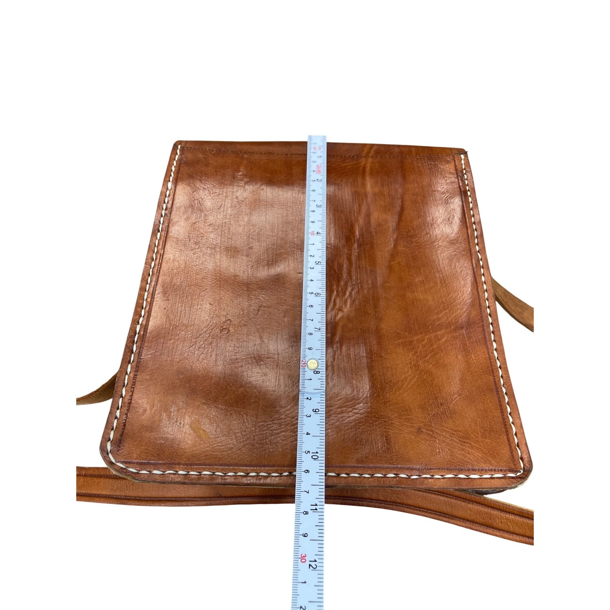Other VTG unbranded womans brown leather adjustable crossbody bag Size ONE SIZE - 7 Thumbnail