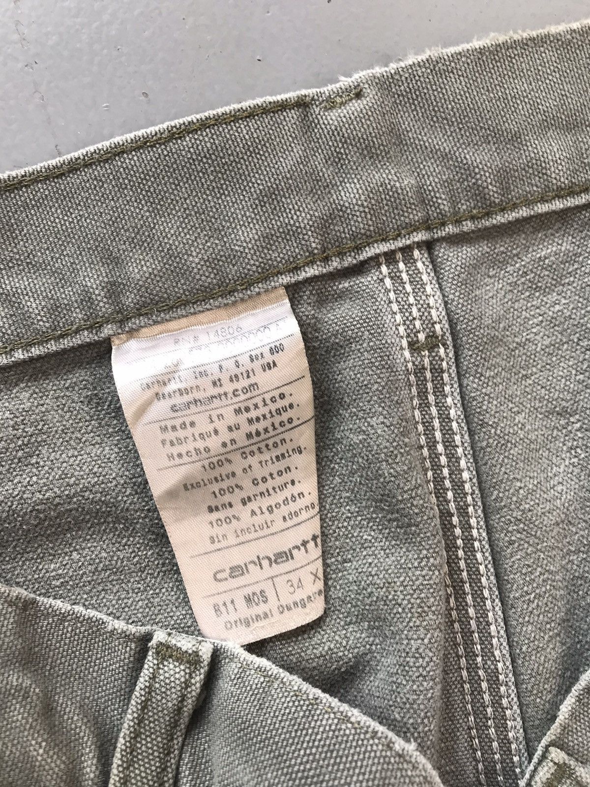 Carhartt × Vintage Vintage Carhartt B11 moss green denim pant Size US 34 / EU 50 - 6 Thumbnail