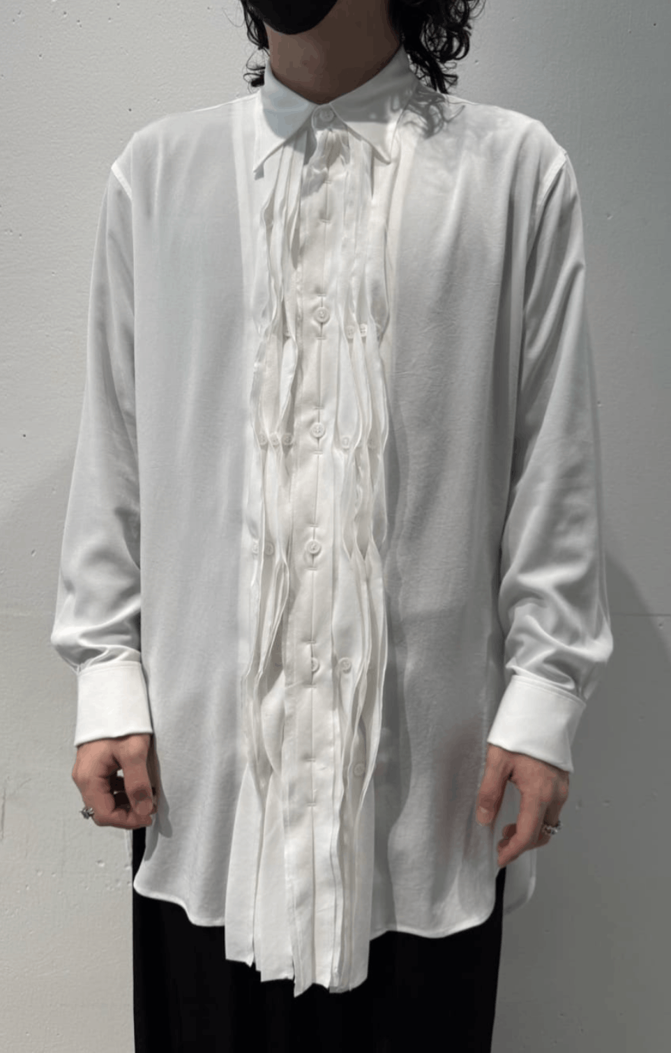 Yohji Yamamoto Yohji Yamamoto Pour Homme - FRILL SHIRT BLOUSE Size US M / EU 48-50 / 2 - 9 Thumbnail