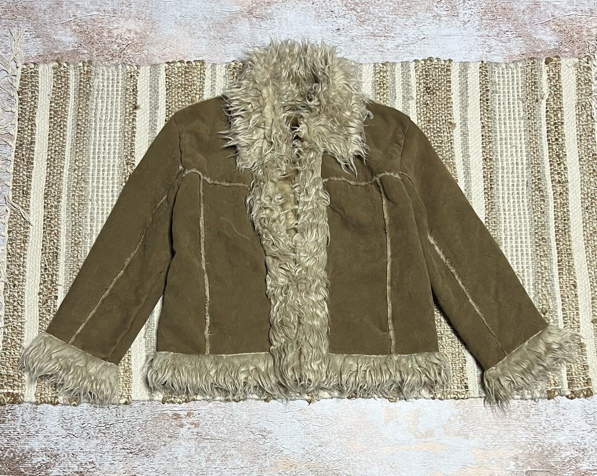 Image of Avant Garde Vintage Japanese Fur Cropped Jacket in Brown, Women's (Size Small)