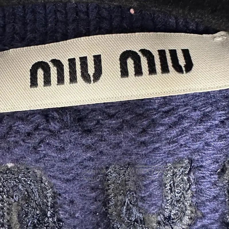 Miu Miu Miu Miu Navy Blue Women's Cardigan . Size S / US 4 / IT 40 - 4 Thumbnail
