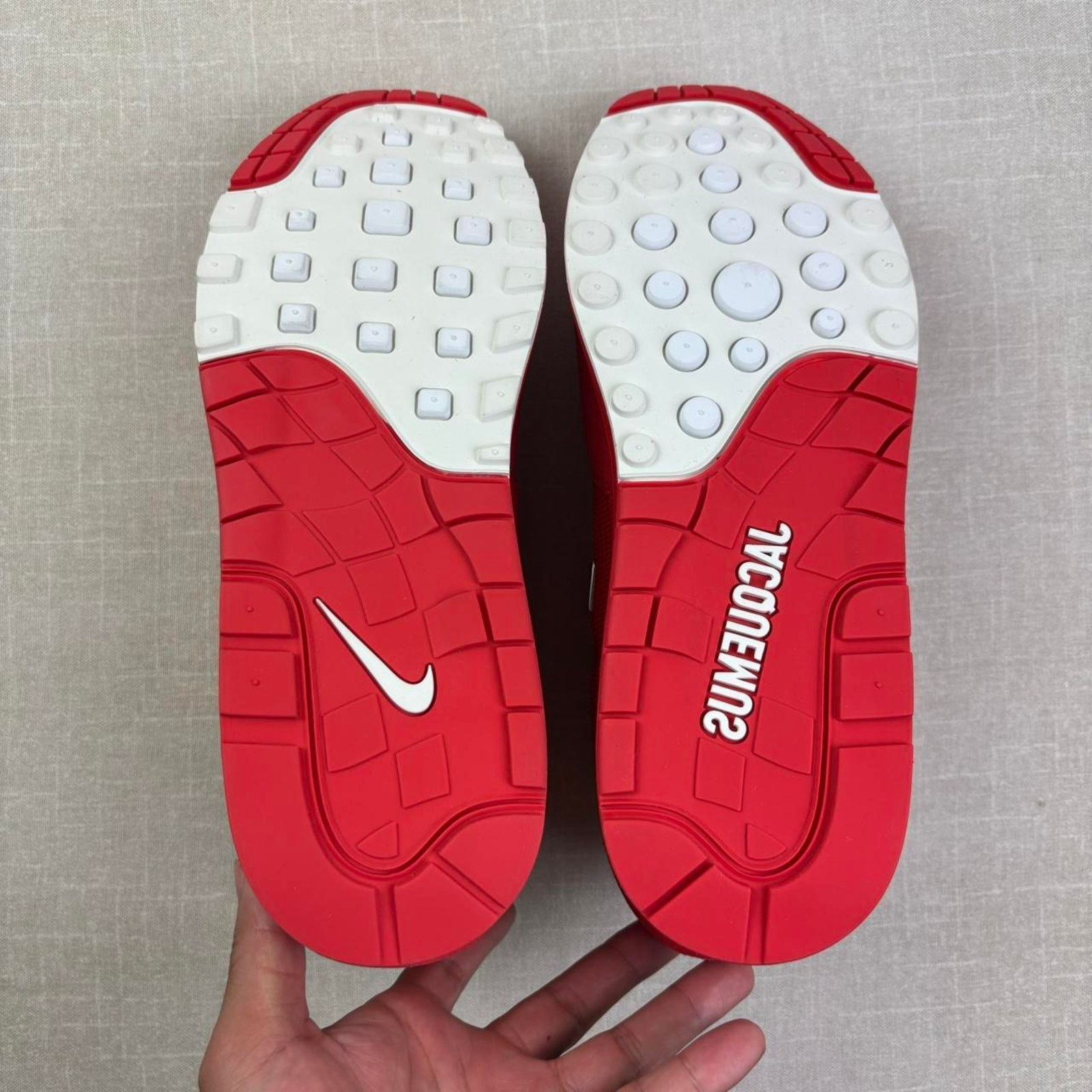 Jacquemus ❤️ Jacquemus x Nike Air Max 1 '86 "Mystic Red" 12M Size US 12 / EU 45 - 5 Thumbnail