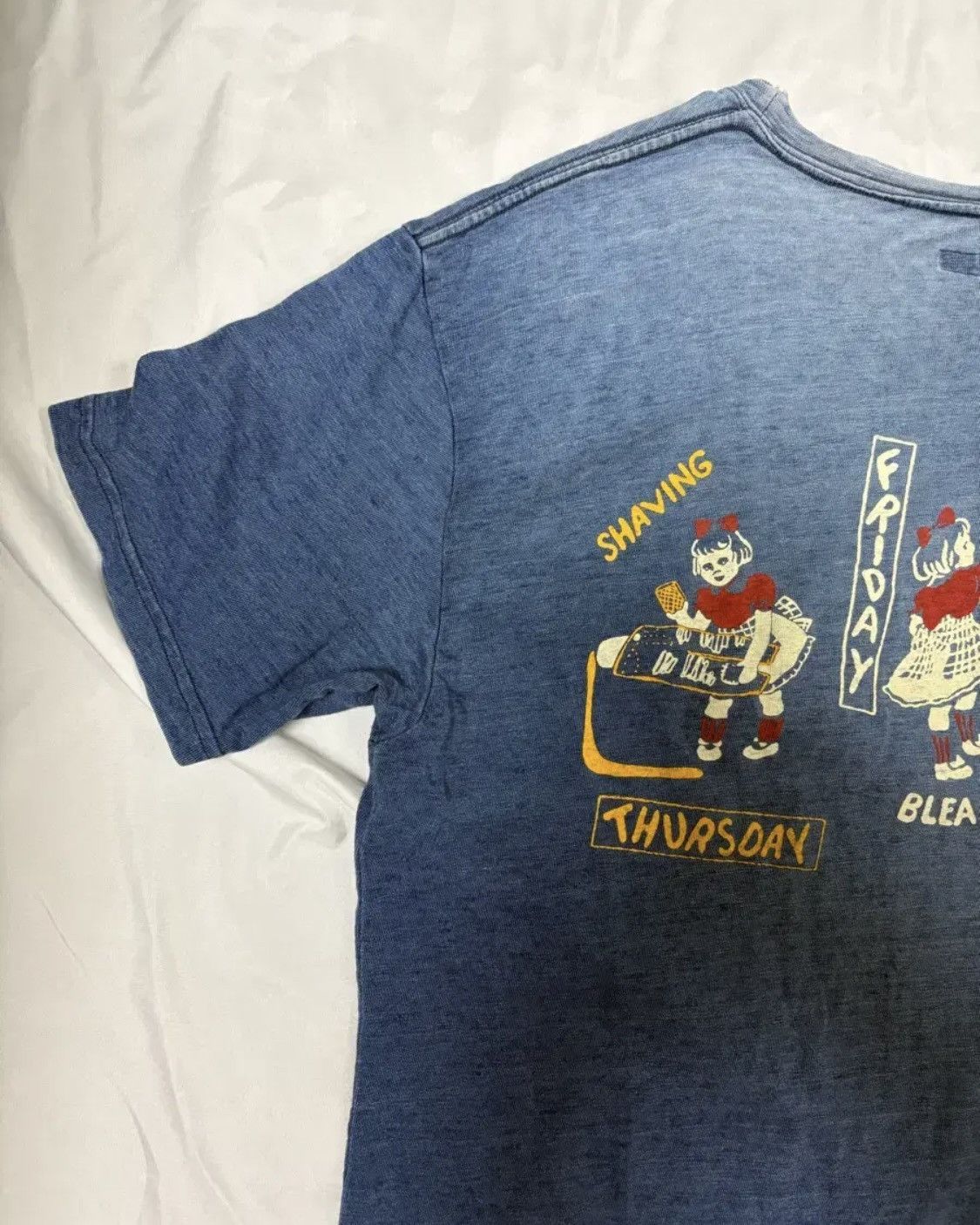 Kapital Kapital Rare Indigo Faded T-Shirts Size US XL / EU 56 / 4 - 6 Thumbnail