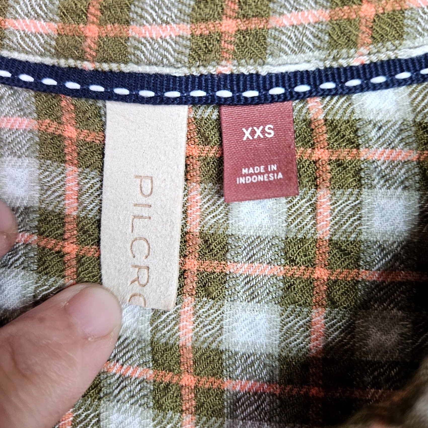 Anthropologie Anthropologie Pilcro Plaid Women's Button Front Shirt XXS Green Orange Multicolor Plaid Shirt Casual Womens Clothing Size XXS / US 00 / IT 34 - 7 Thumbnail