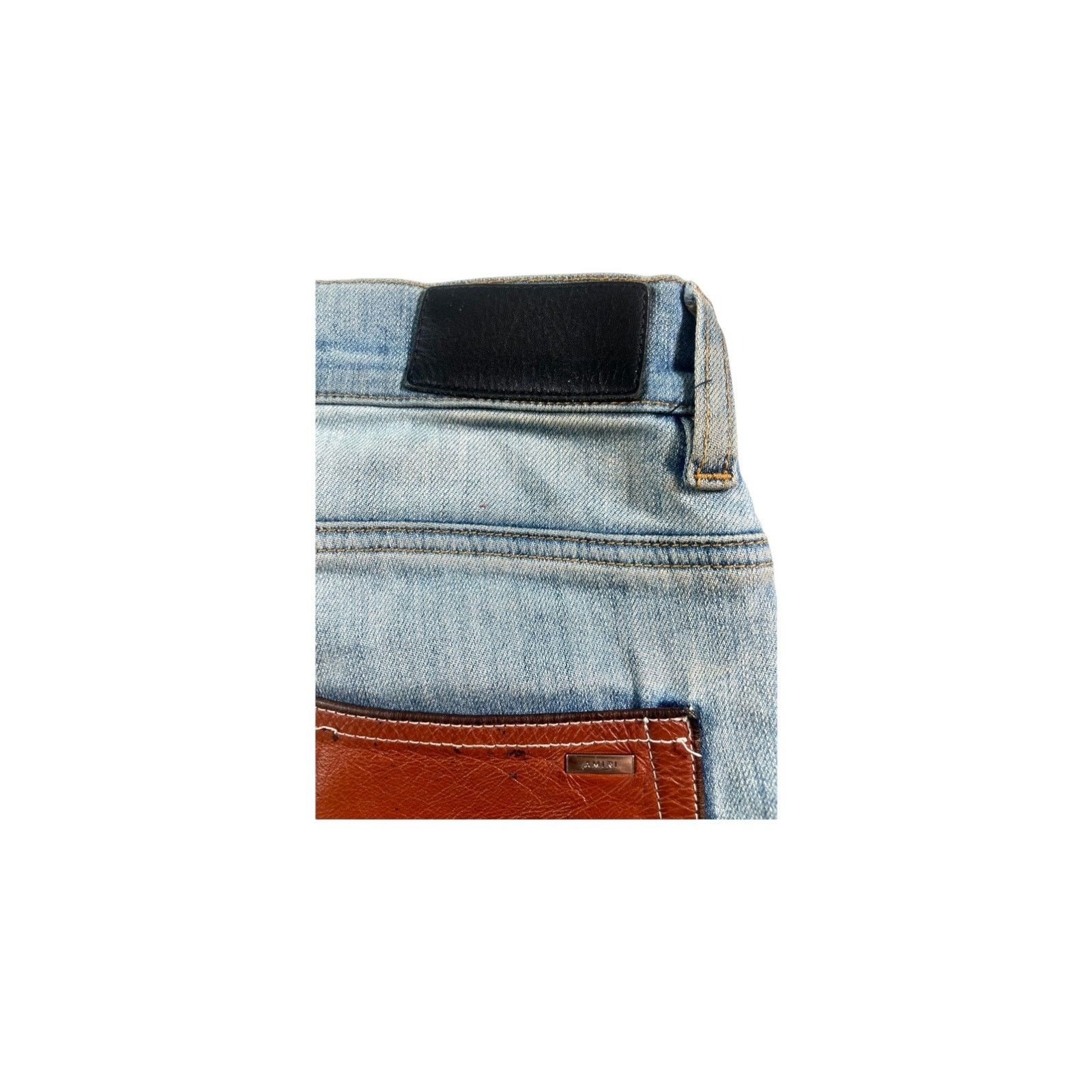 Amiri Amiri Side Logo Light Wash & Clay Jeans Size US 32 / EU 48 - 4 Thumbnail