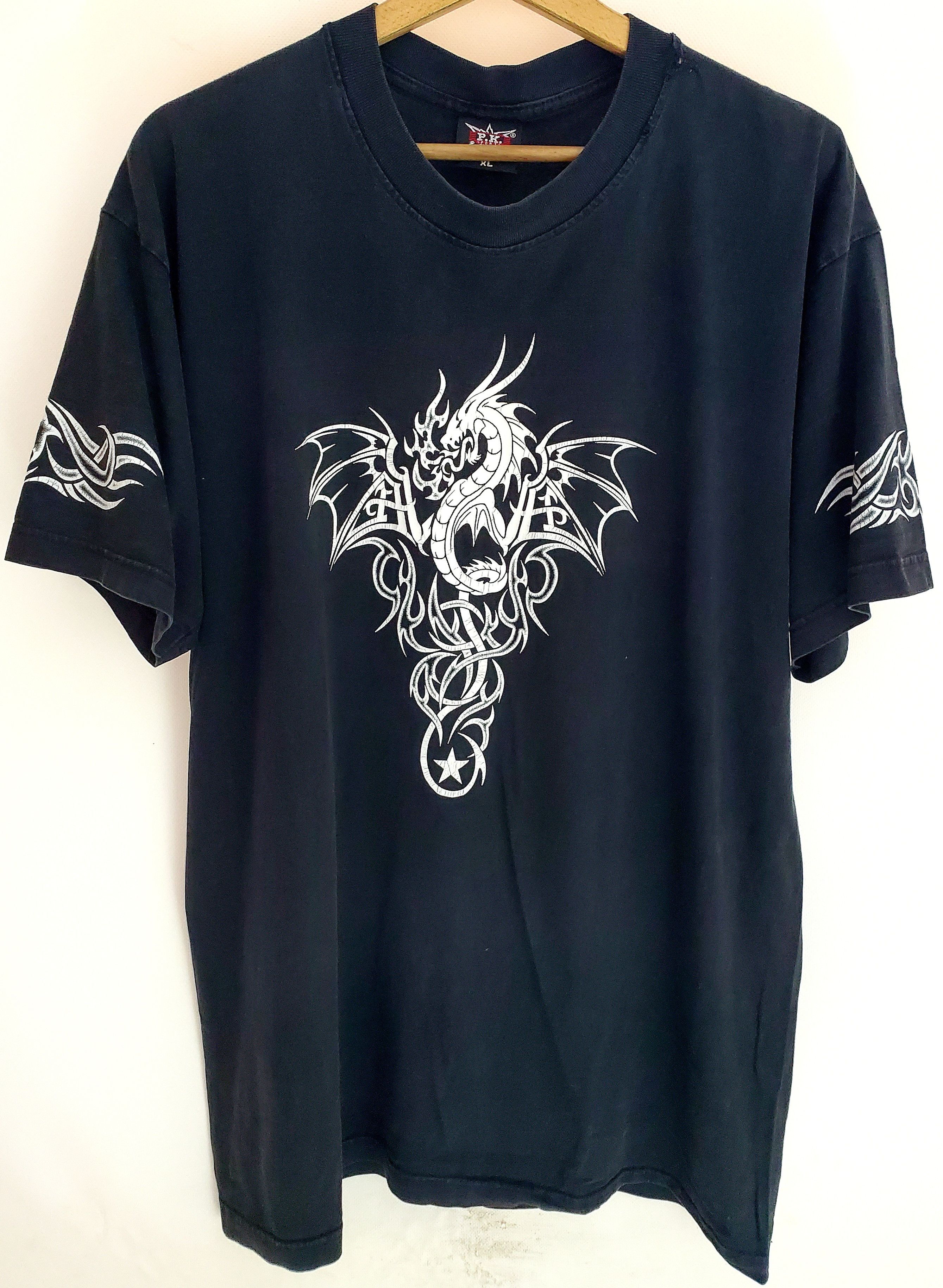 Japanese Brand Vintage Rock Eagle Dragon Tee shirt size Xl Size US XL / EU 56 / 4 - 1 Thumbnail