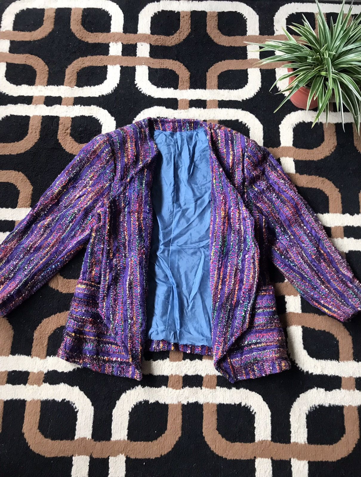 Japanese Brand × Vintage VTG Rainbow Stripe Blazer for Women Size M / US 6-8 / IT 42-44 - 9 Thumbnail