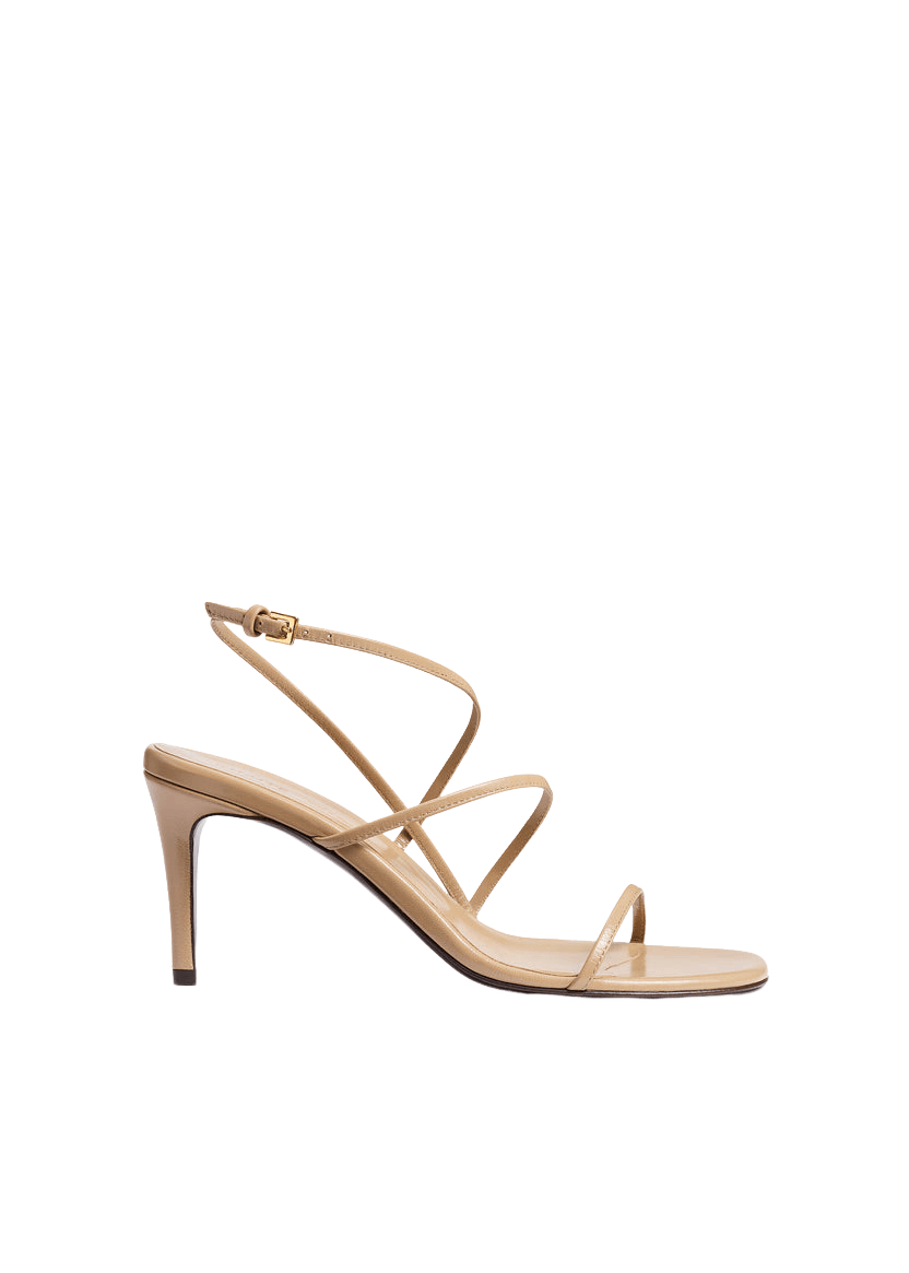 KHAITE Loop Beige Leather 75mm Sandals New And Authentic