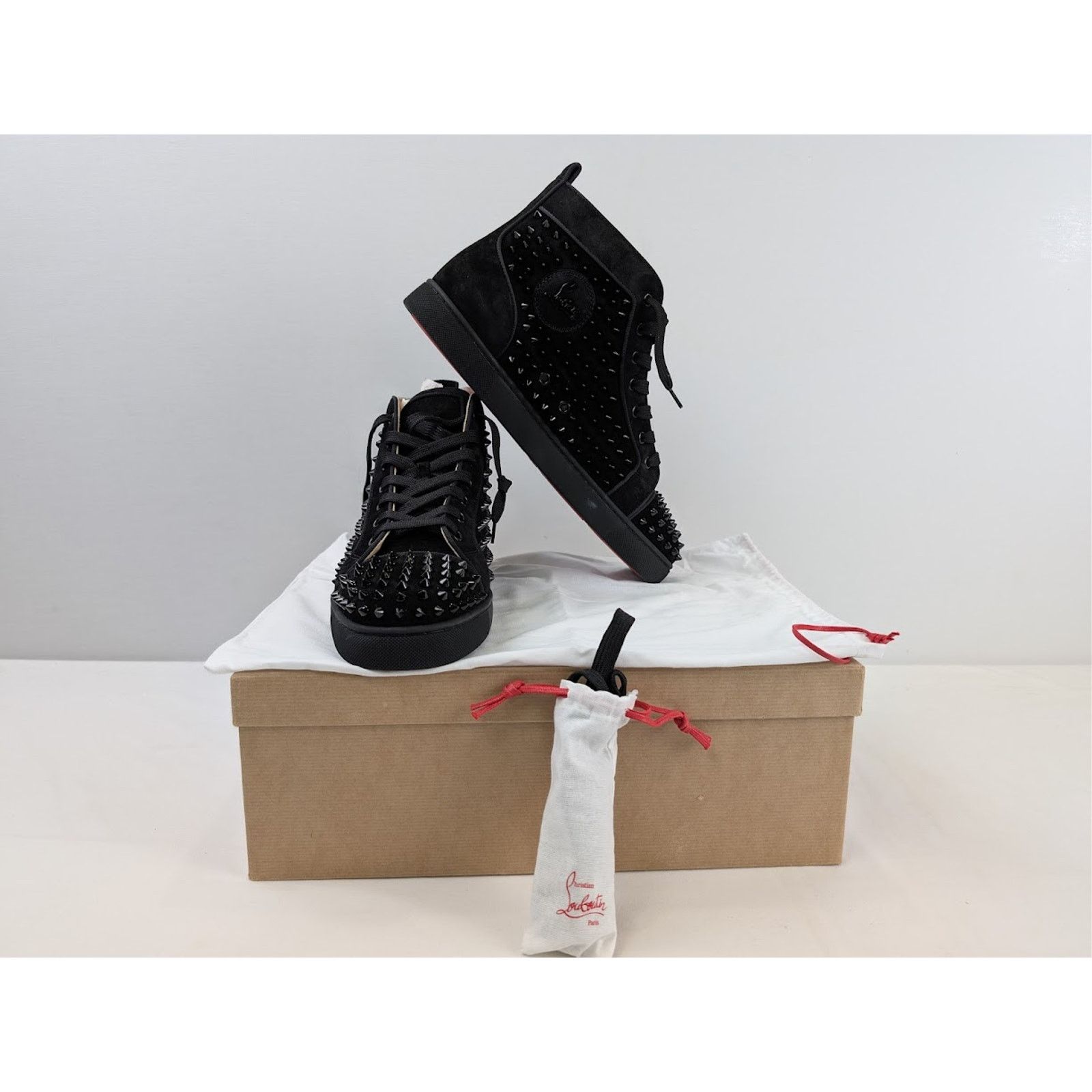 Christian Louboutin o1rshd1 Louis Orlato Flat Sneakers in Black Size US 8 / EU 41 - 20 Thumbnail