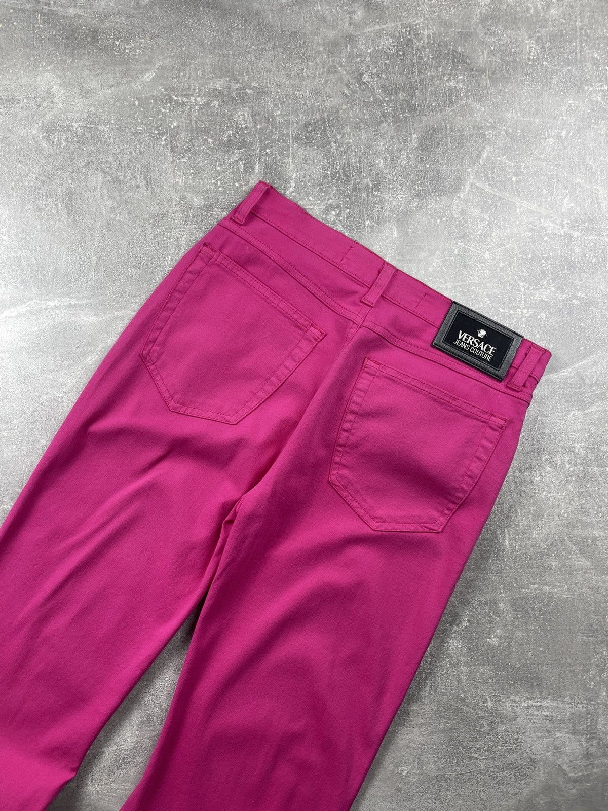 Versace Jeans Couture Vintage Versace Jeans Couture Y2K Fuchsia Flared Pants Size 30" / US 8 / IT 44 - 4 Thumbnail