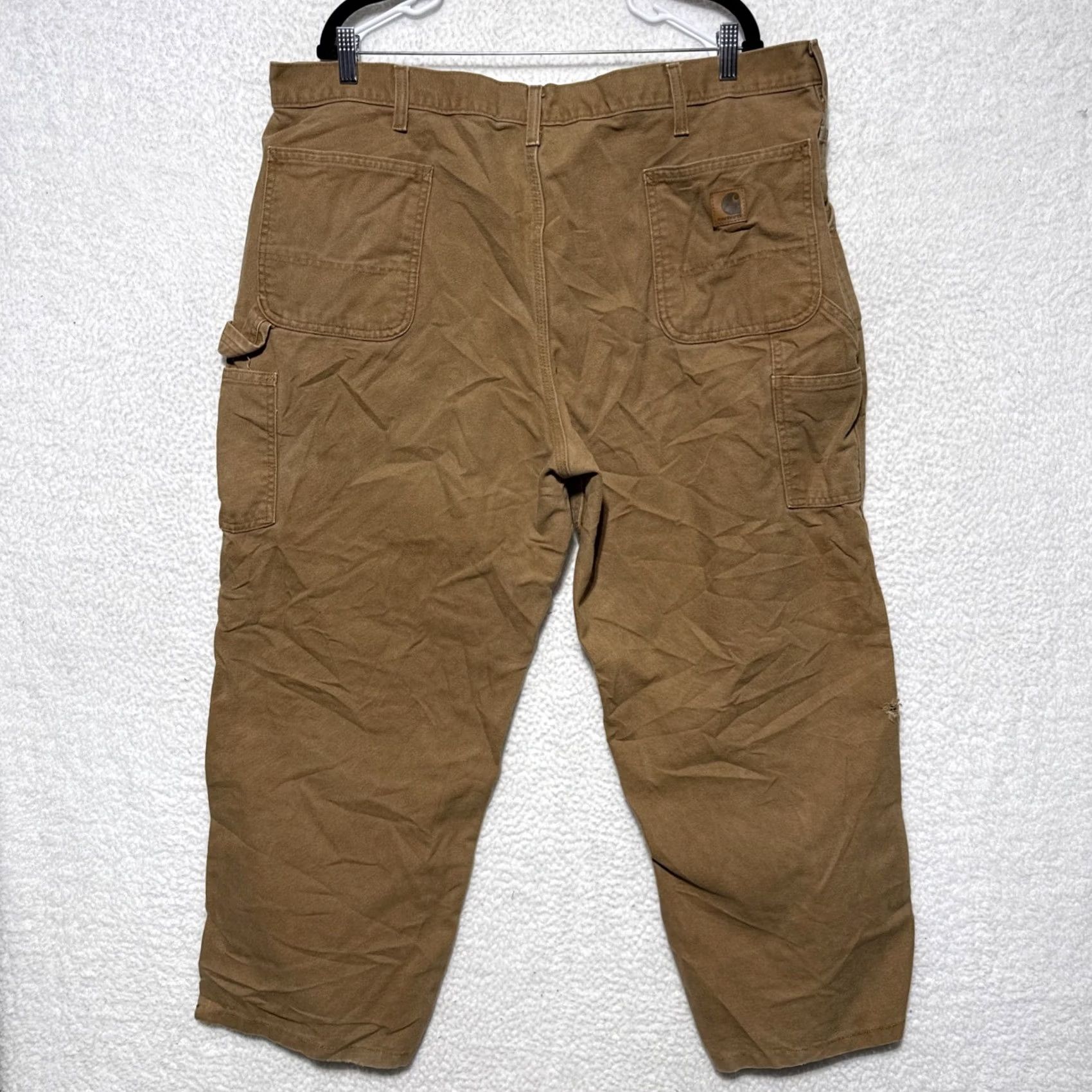 Carhartt Carhartt Dungaree Carpenter Pants 44 X 27 Brown Canvas Cotton Straight Regular Men Workwear, Cargo Pockets, Logo, Vintage No Size US 44 / EU 60 - 2 Thumbnail
