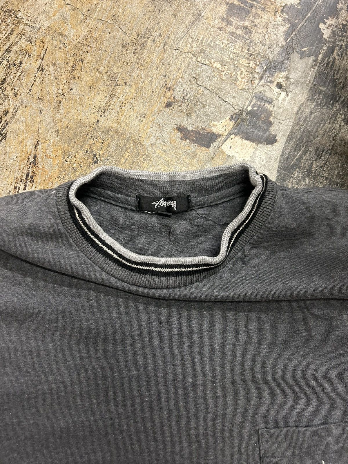 Stussy 80’s Stussy Striped Pocket Logo T-shirt Size US L / EU 52-54 / 3 - 3 Thumbnail