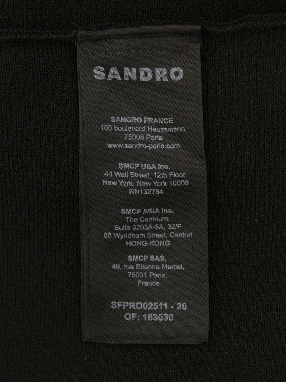Sandro CALINE 40 L Black Contrast Trim Flare Short Sleeve 88494 Size L / US 10 / IT 46 - 9 Thumbnail