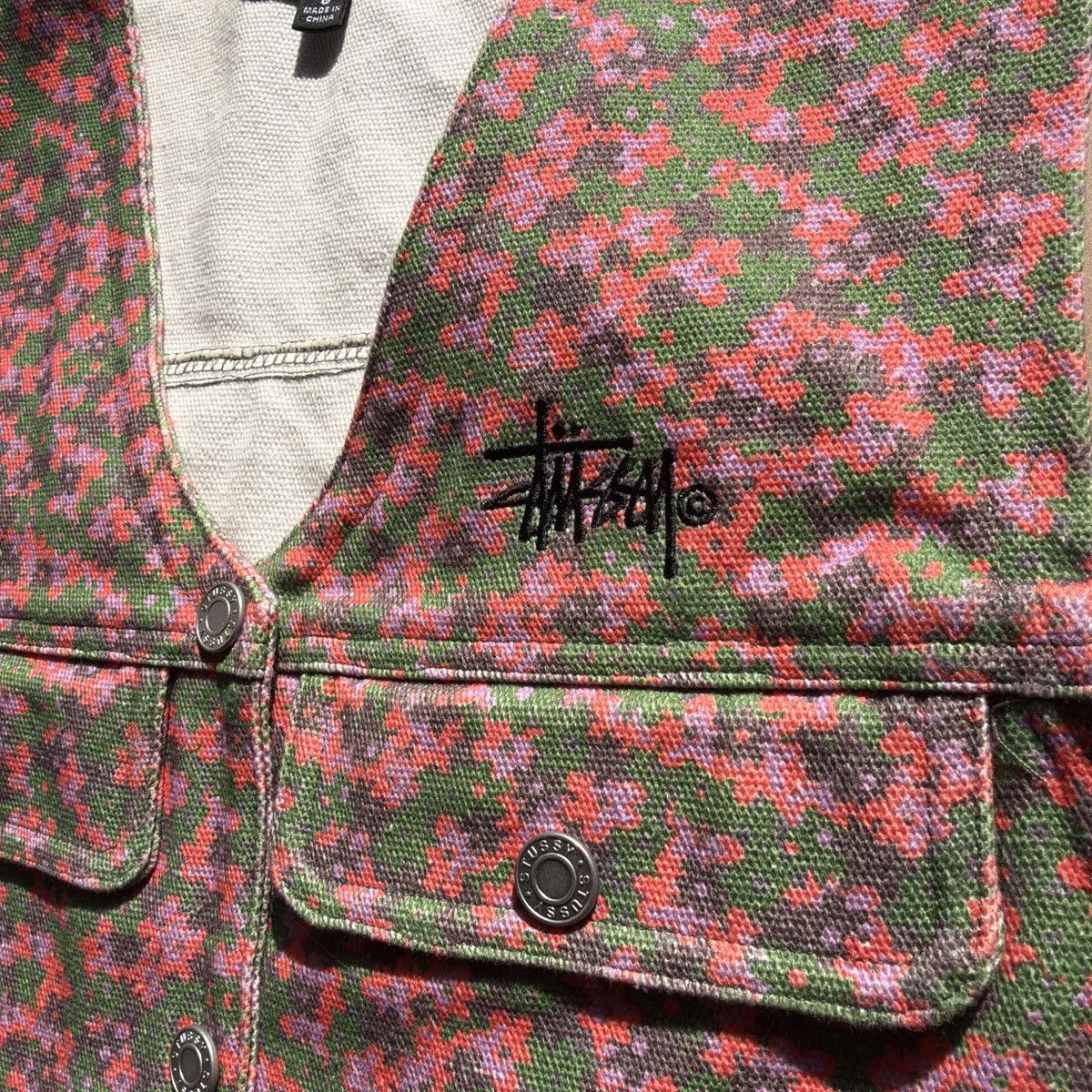 Stussy Stussy floral denim vest Size S / US 4 / IT 40 - 1 Thumbnail