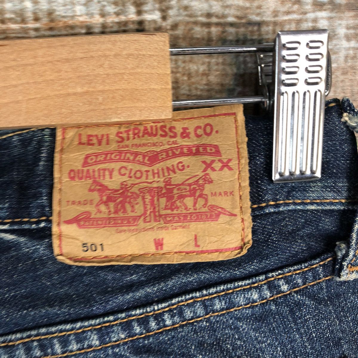 Levi's 501 Levis faded vintage Denim Pants #A2156 Size US 27 - 18 Thumbnail