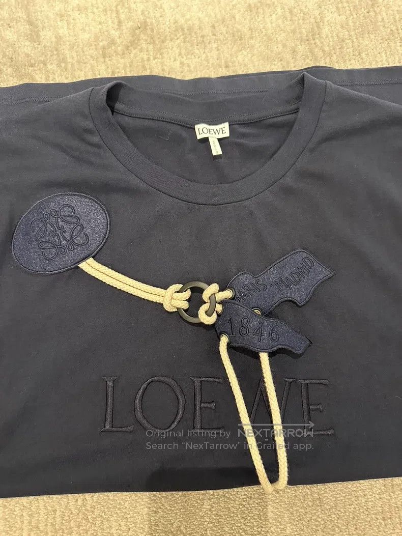 Other Loewe Navy blue drawstring short sleeve t-shirt Size M / US 6-8 / IT 42-44 - 3 Thumbnail