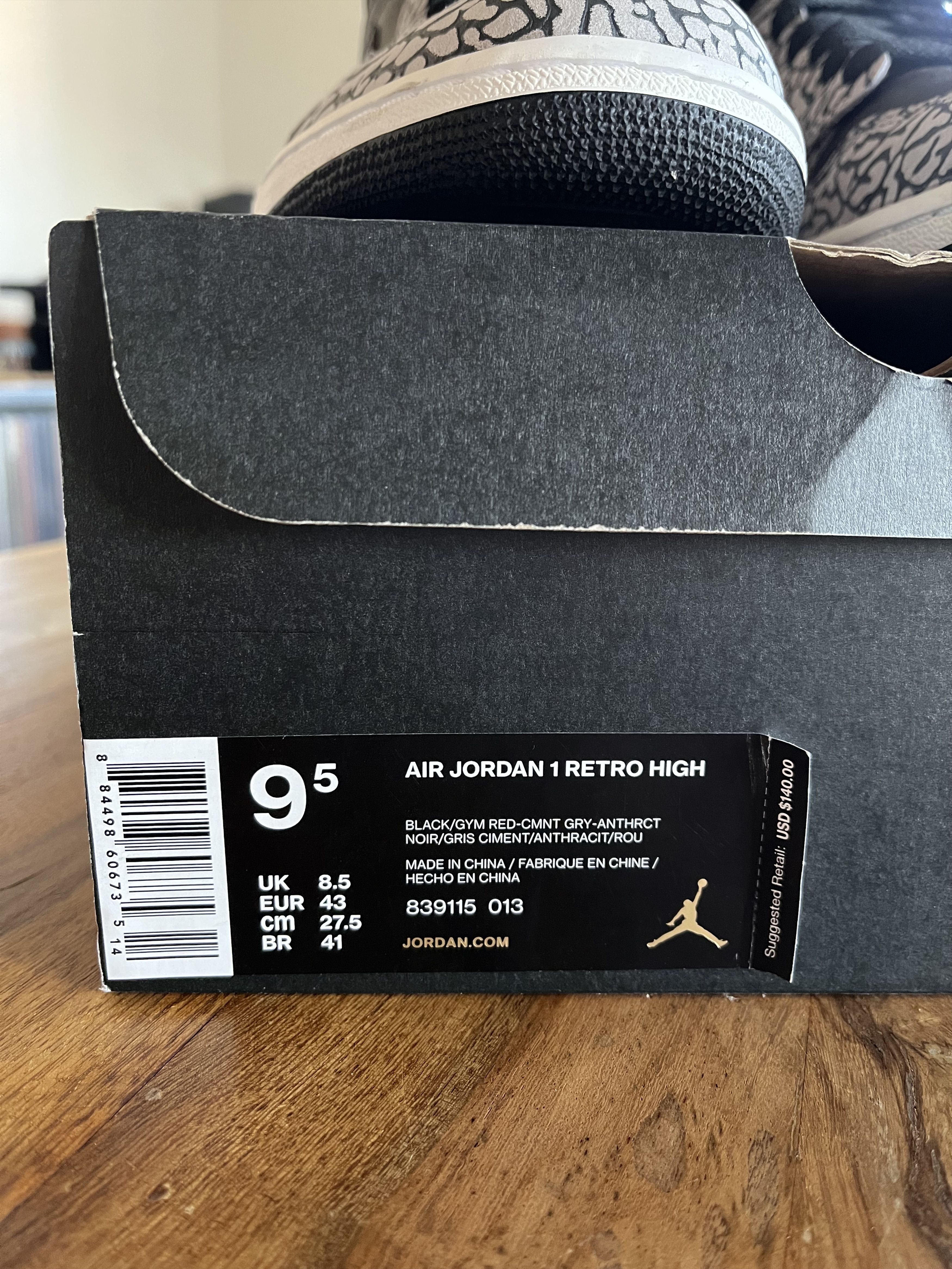 Jordan Brand Air Jordan 1 Retro High Size US 9.5 / EU 42-43 - 4 Thumbnail