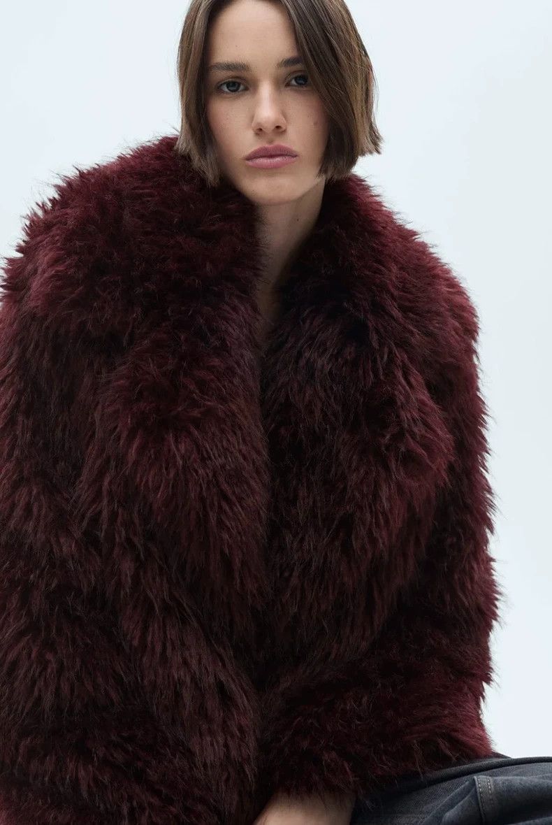 Maison Margiela Maison Margiela Size 36 Burgundy fur coat 2501-Nextarrow Size US XXS / EU 40 - 7 Thumbnail