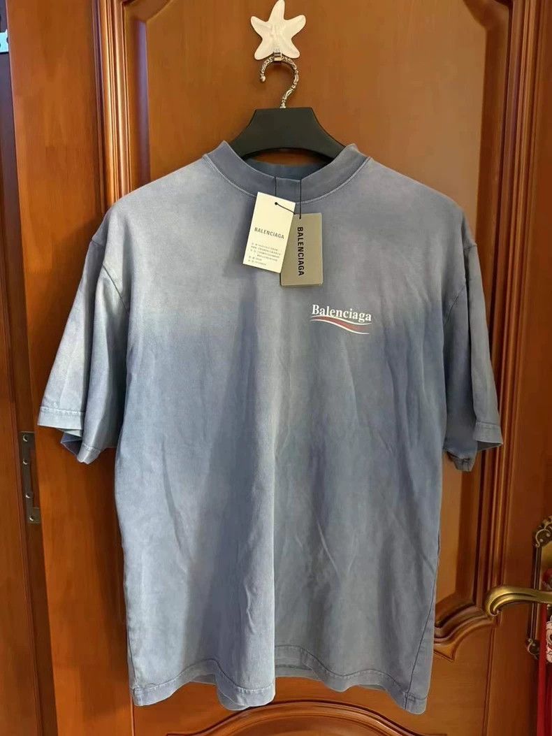 Balenciaga Balenciaga Haze Blue Coke Print T-shirt-yf Size US S / EU 44-46 / 1 - 1 Thumbnail