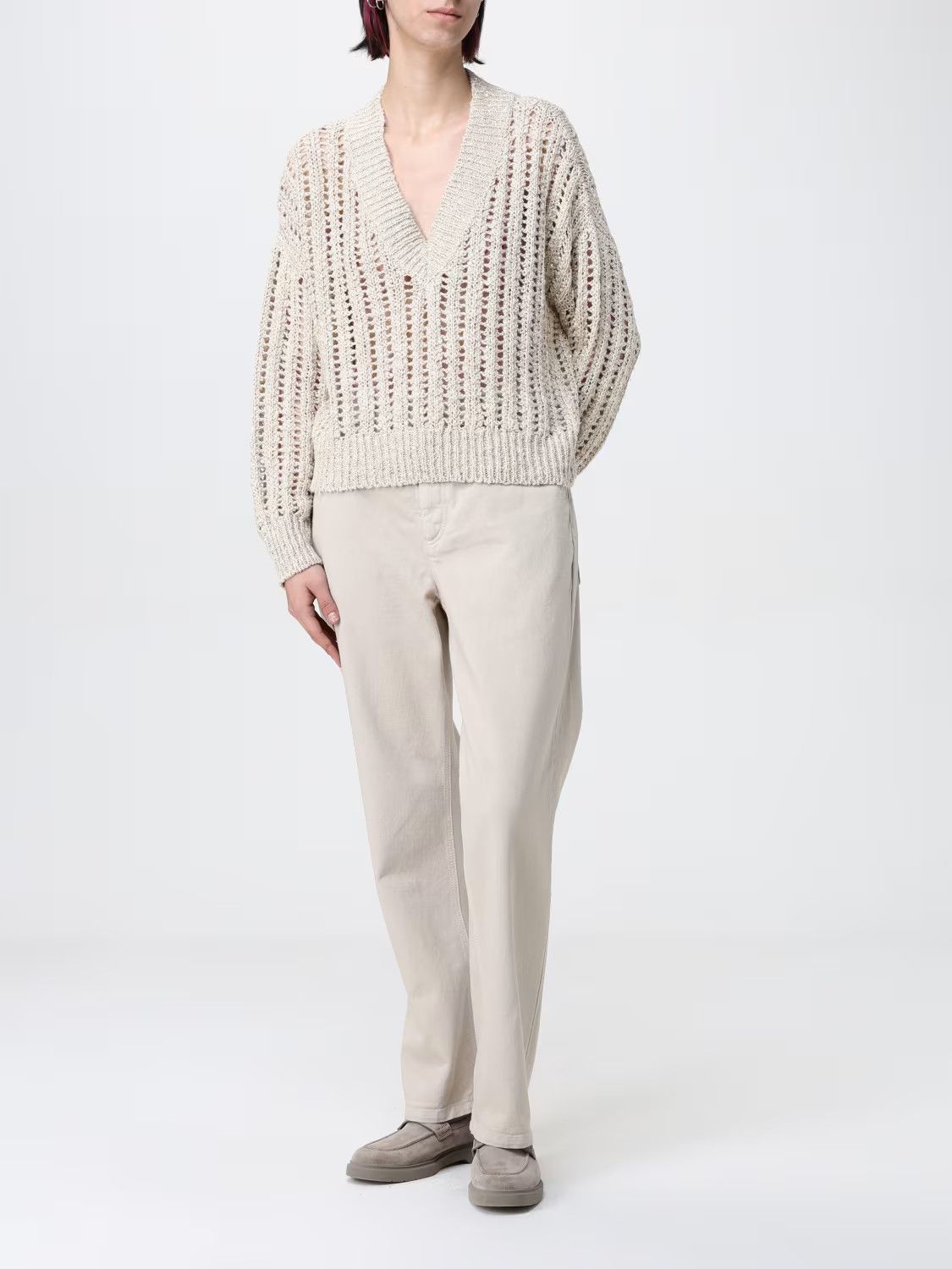 Brunello Cucinelli o1y0725 Denim Pant in Ivory Size 25" / US 0 / IT 36 - 2 Thumbnail