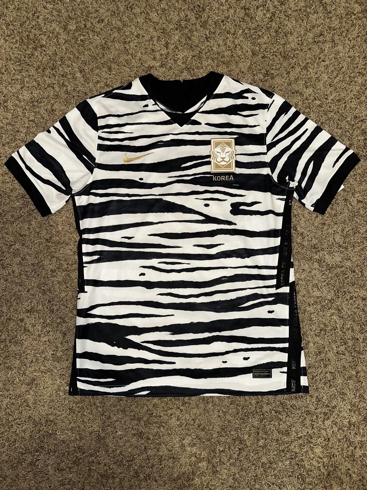 Nike Dri-Fit South Korea Zebra Stripe Soccer Jersey Sample