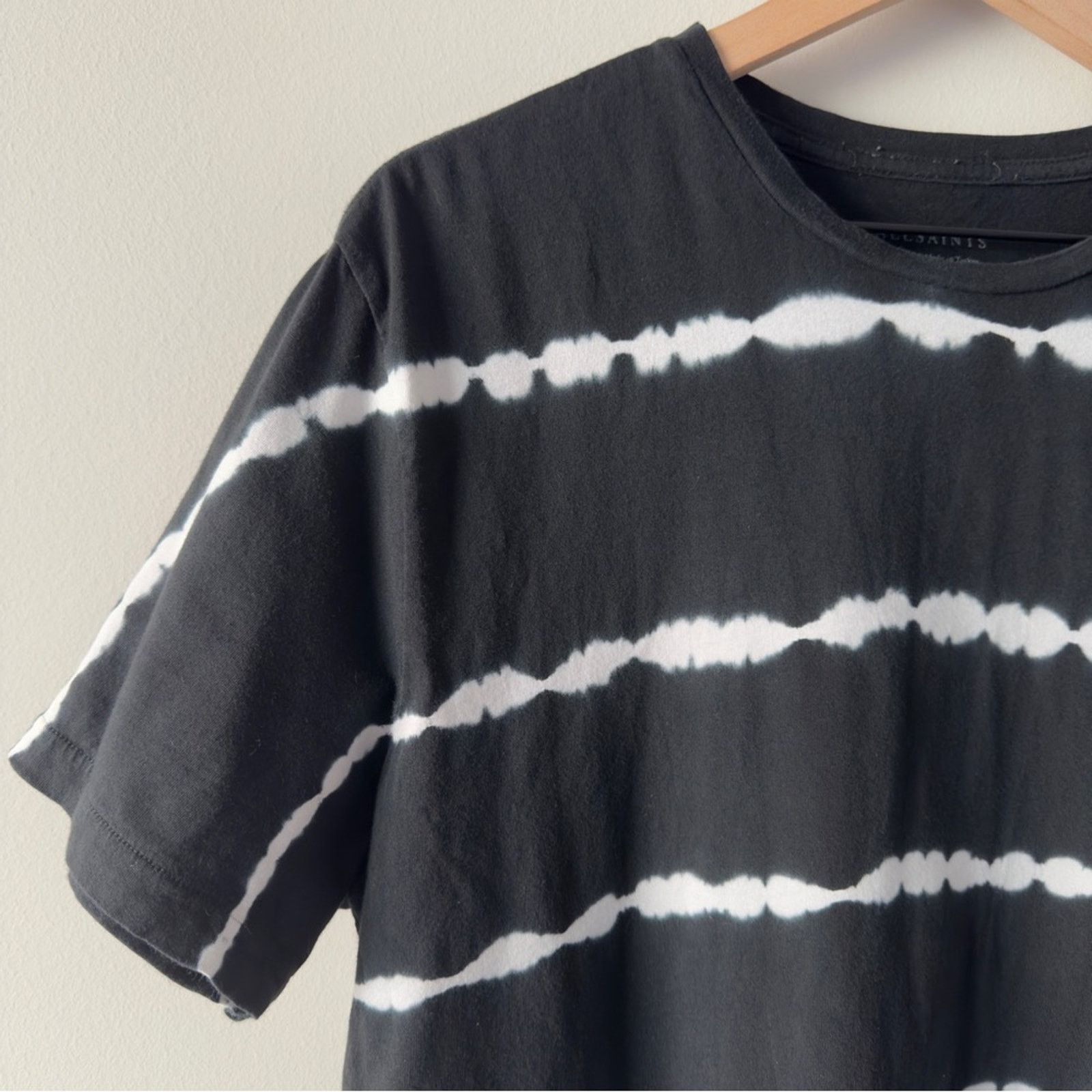 Allsaints All Saints 100% Cotton Black and White Short Sleeve Tee Dye Size US L / EU 52-54 / 3 - 3 Thumbnail