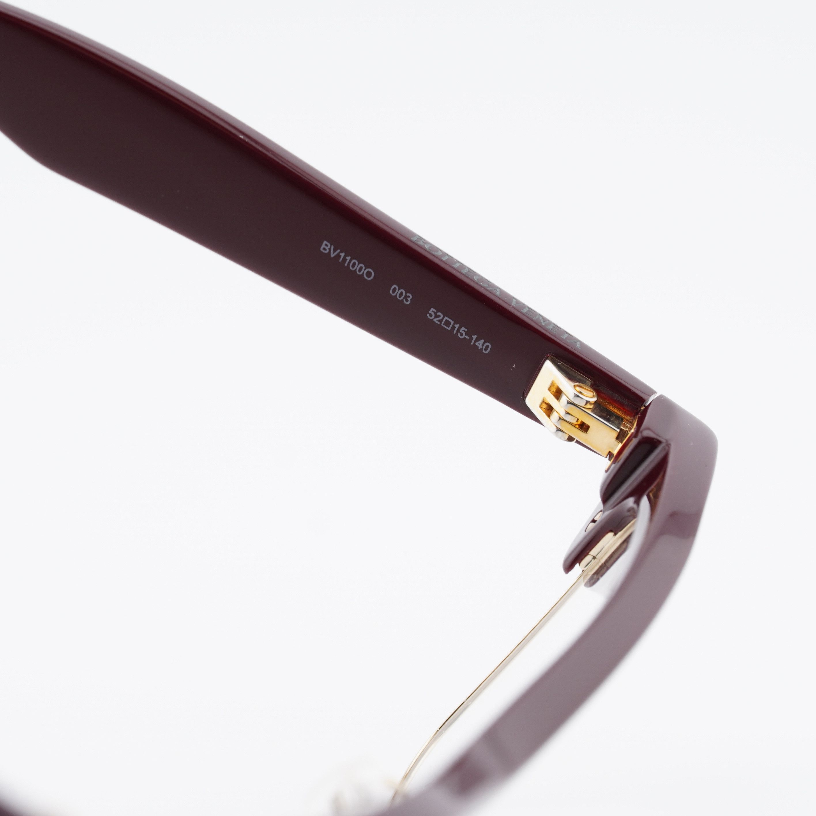 Bottega Veneta Bottega Veneta BV1100O 003 Eyeglasses Burgundy/Gold 52mm Size ONE SIZE - 9 Thumbnail