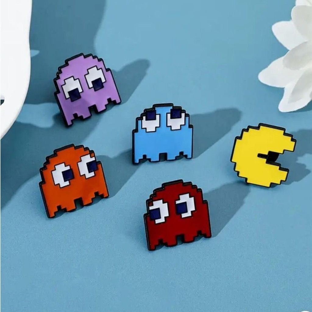 Other Set Of 5 Vintage Style Pac Man Pins Size ONE SIZE - 5 Thumbnail