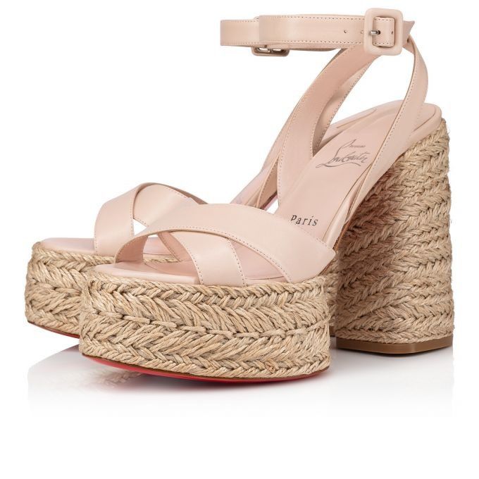 Christian Louboutin o1s1wg110924 Heeled Sandals in Beige Size US 6 / IT 36 - 2 Thumbnail