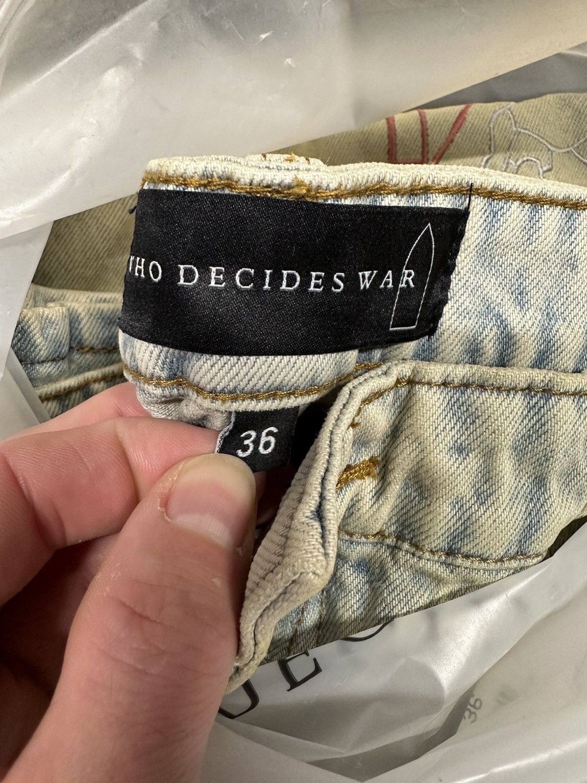 Who Decides War Who Decides War Embroidered Jeans Blue Size US 36 / EU 52 - 3 Thumbnail
