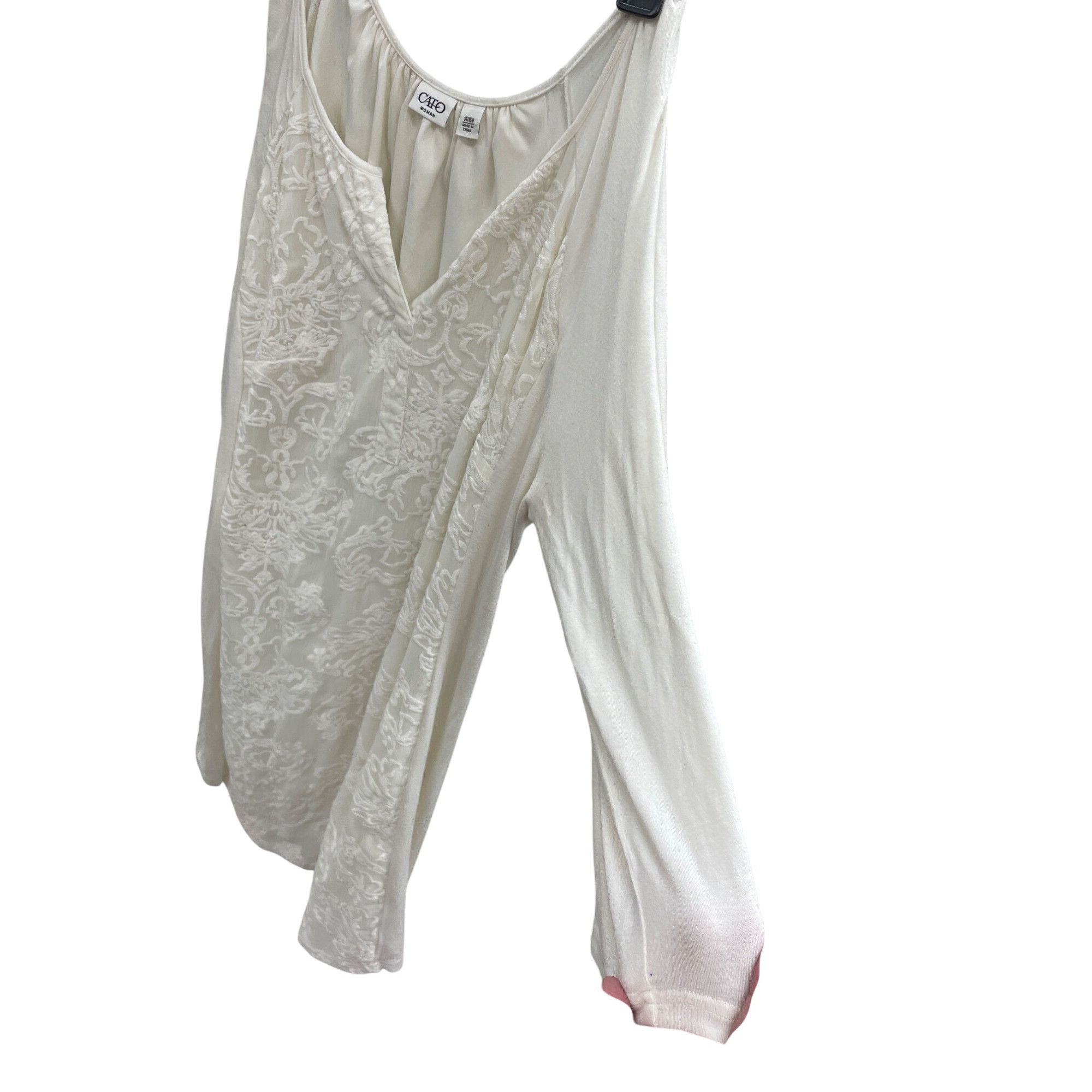 Other Cato Womens Beige Lace Embroidered Lined Midi Dress Size 14/ Size XL / US 12-14 / IT 48-50 - 5 Thumbnail