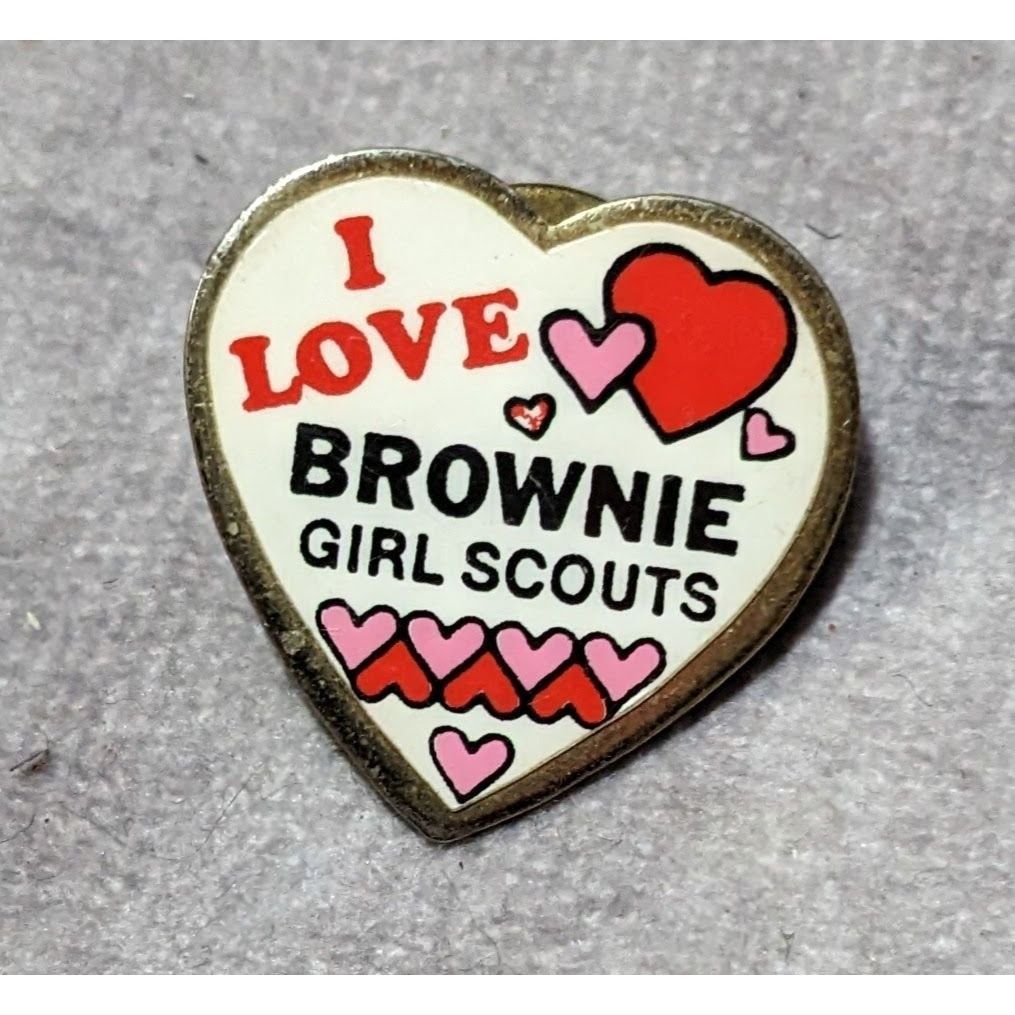 Other I Love. Brownie Girl Scouts Heart Lapel Pin Size ONE SIZE - 4 Thumbnail