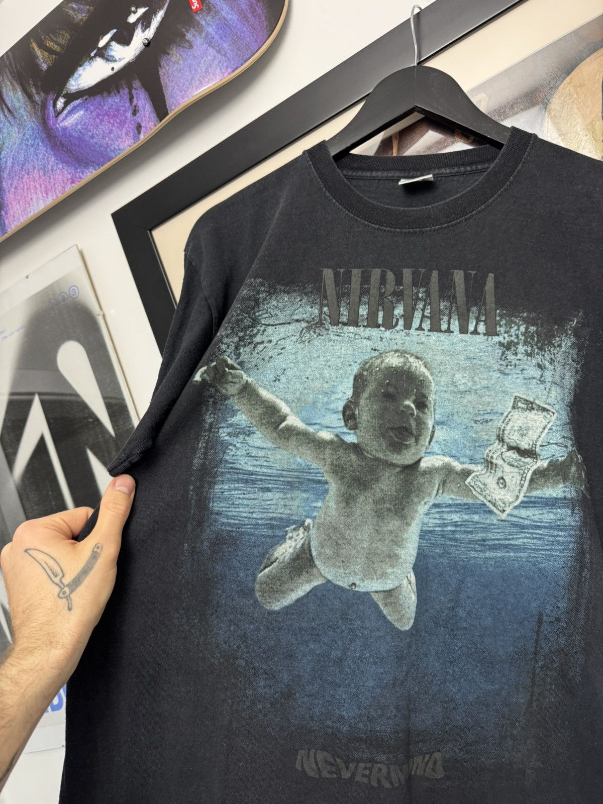 Band Tees Vintage Nirvana Nevermind Band Tee Grunge Rock Cover Print Size US L / EU 52-54 / 3 - 3 Thumbnail