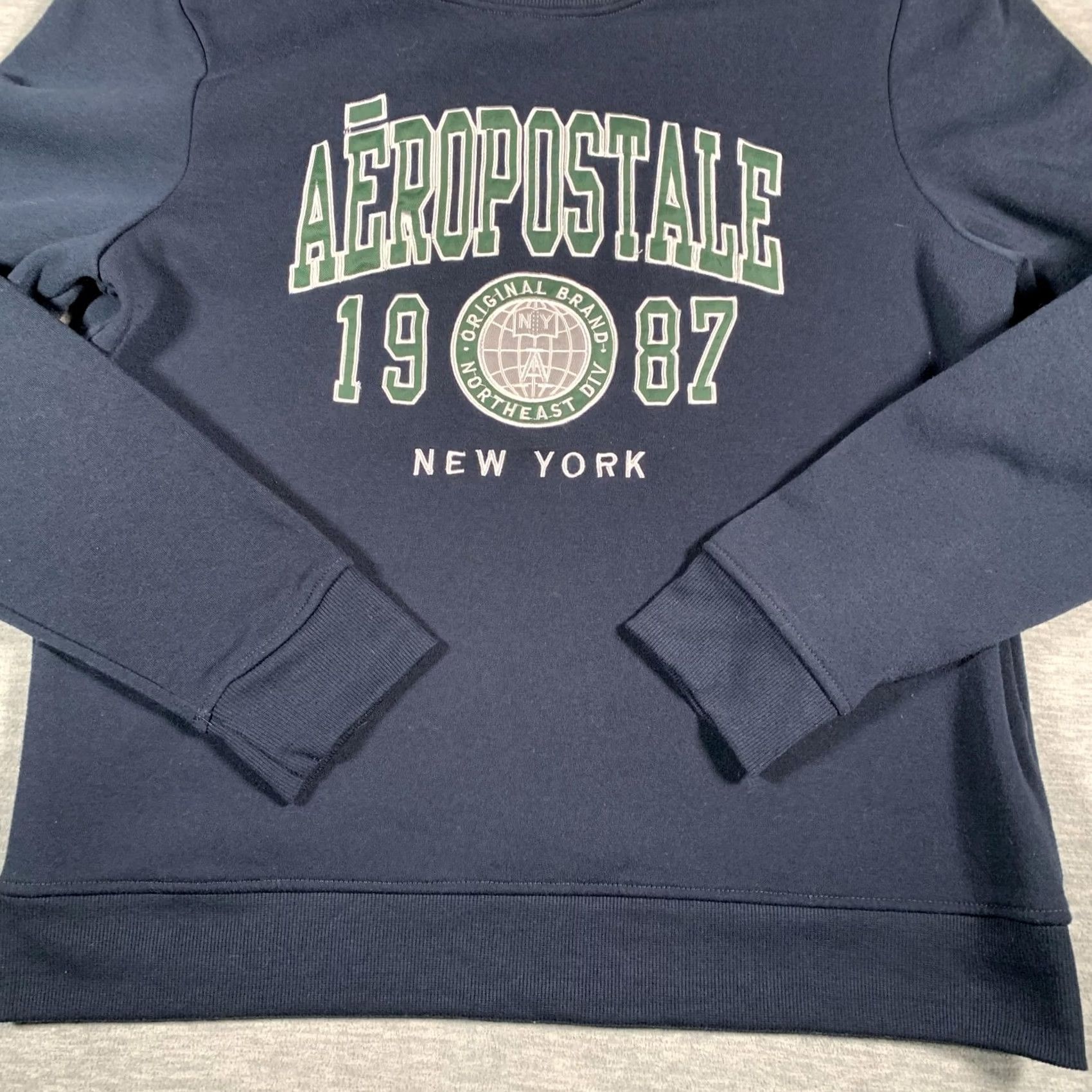 Vintage Aropostale Sweatshirt Mens Large Blue Pullover Graphic Print 1987 New York Size US L / EU 52-54 / 3 - 3 Thumbnail
