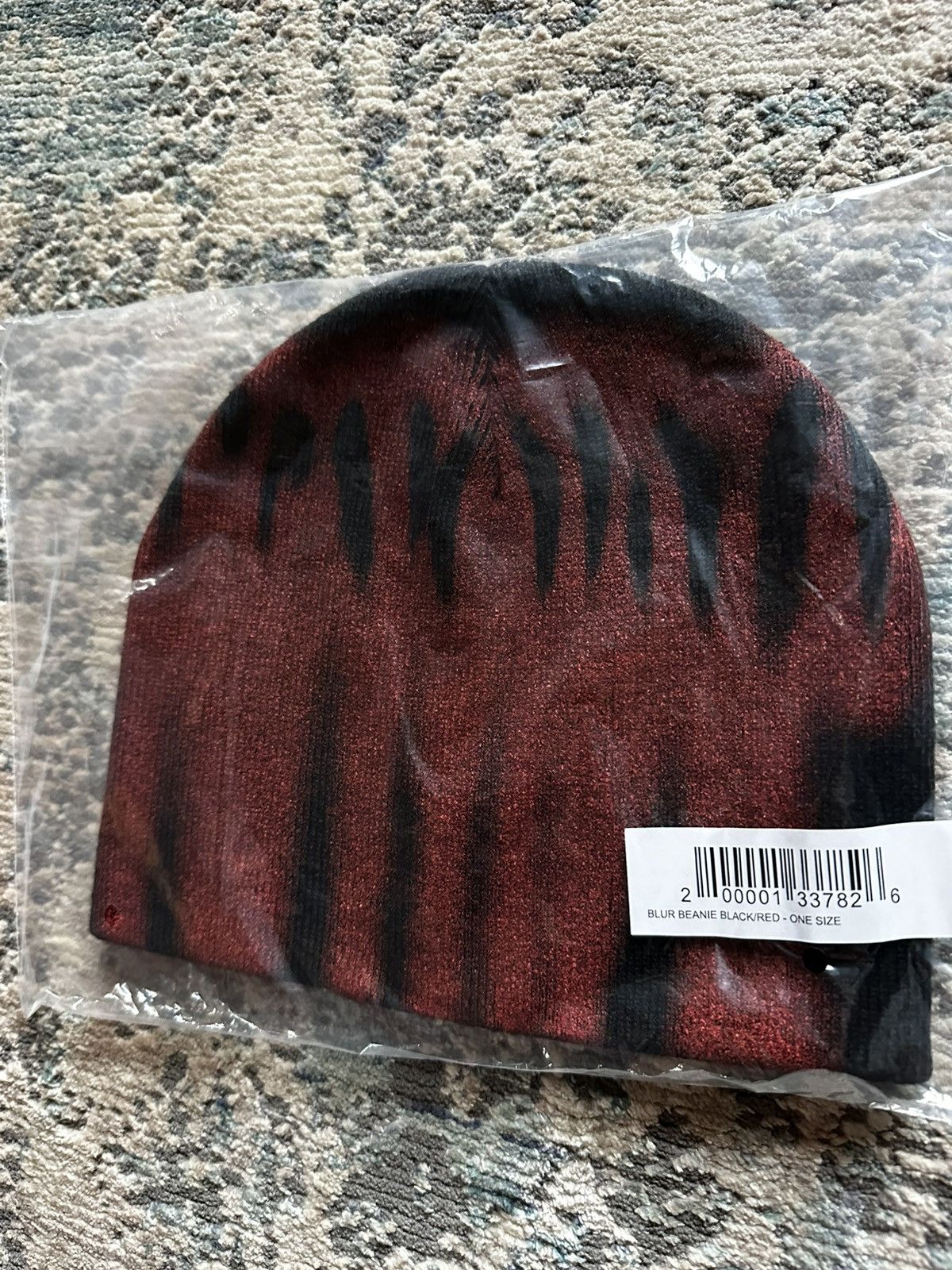 Revenge Revenge Blur Beanie Red/Black - OS Size ONE SIZE - 3 Thumbnail
