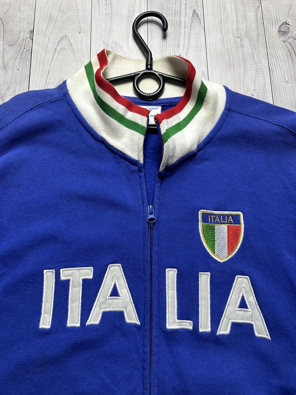 Vintage Italia jacket big logo blue size L hoodie Size US L / EU 52-54 / 3 - 6 Thumbnail
