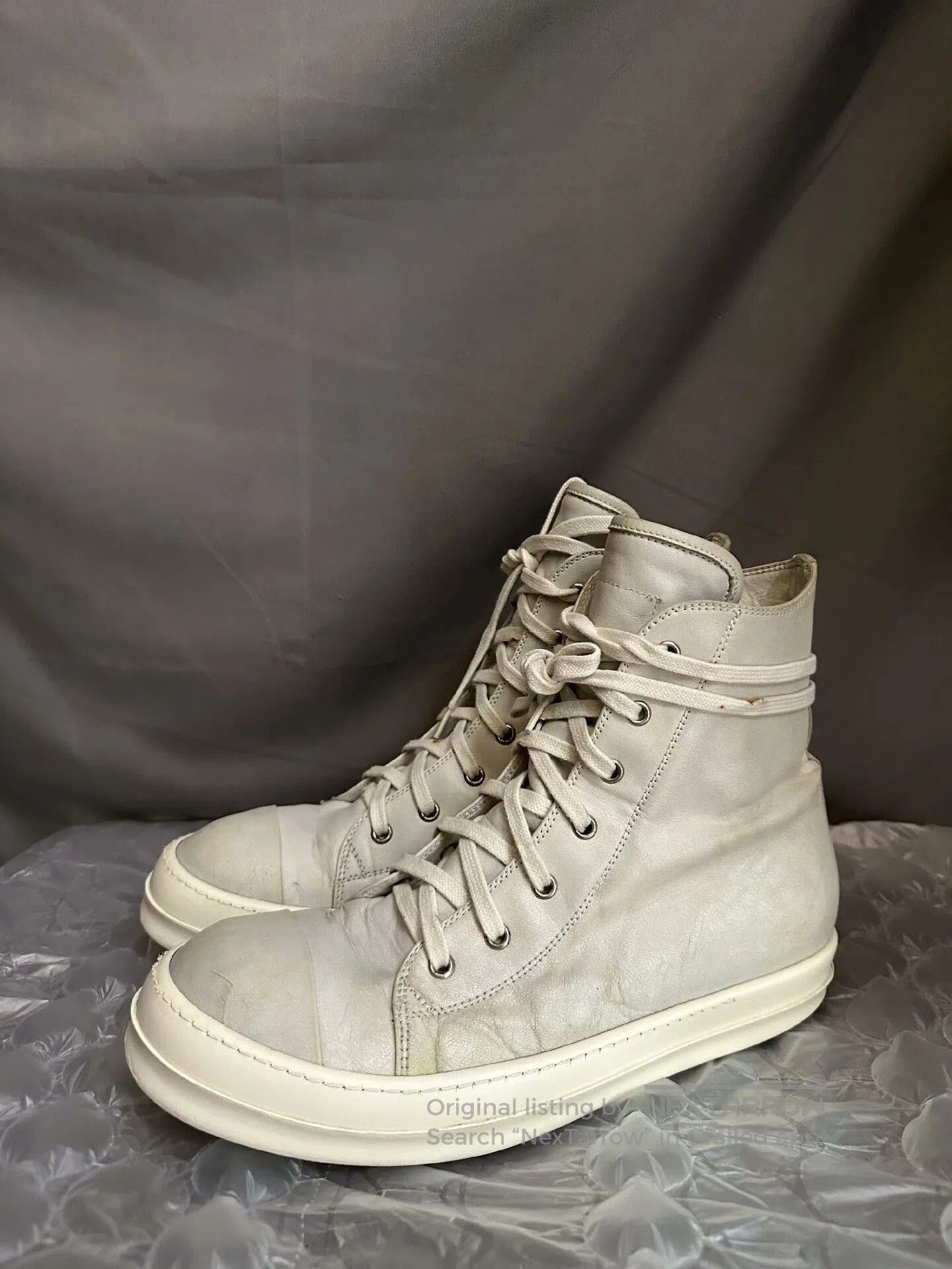 Rick Owens rick owens high-top leather sneakers size 42. Size US 9 / EU 42 - 1 Thumbnail