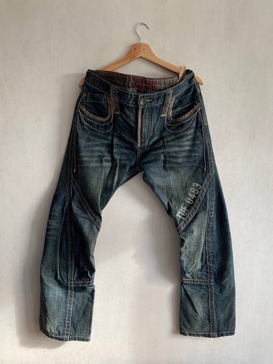 If Six Was Nine Vintage Avant Garde Tough Jeansmith 3D Jeans Archive Sz 32 Size US 32 / EU 48 - 1 Thumbnail