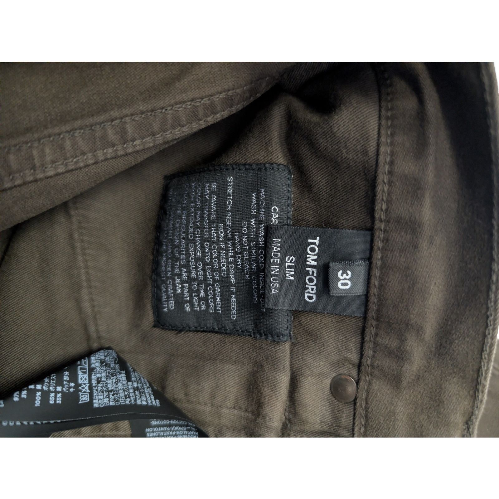 Tom Ford o1rshd1 Slim Fit Denim Jeans in Cafe Brown 30 Size US 30 / EU 46 - 15 Thumbnail