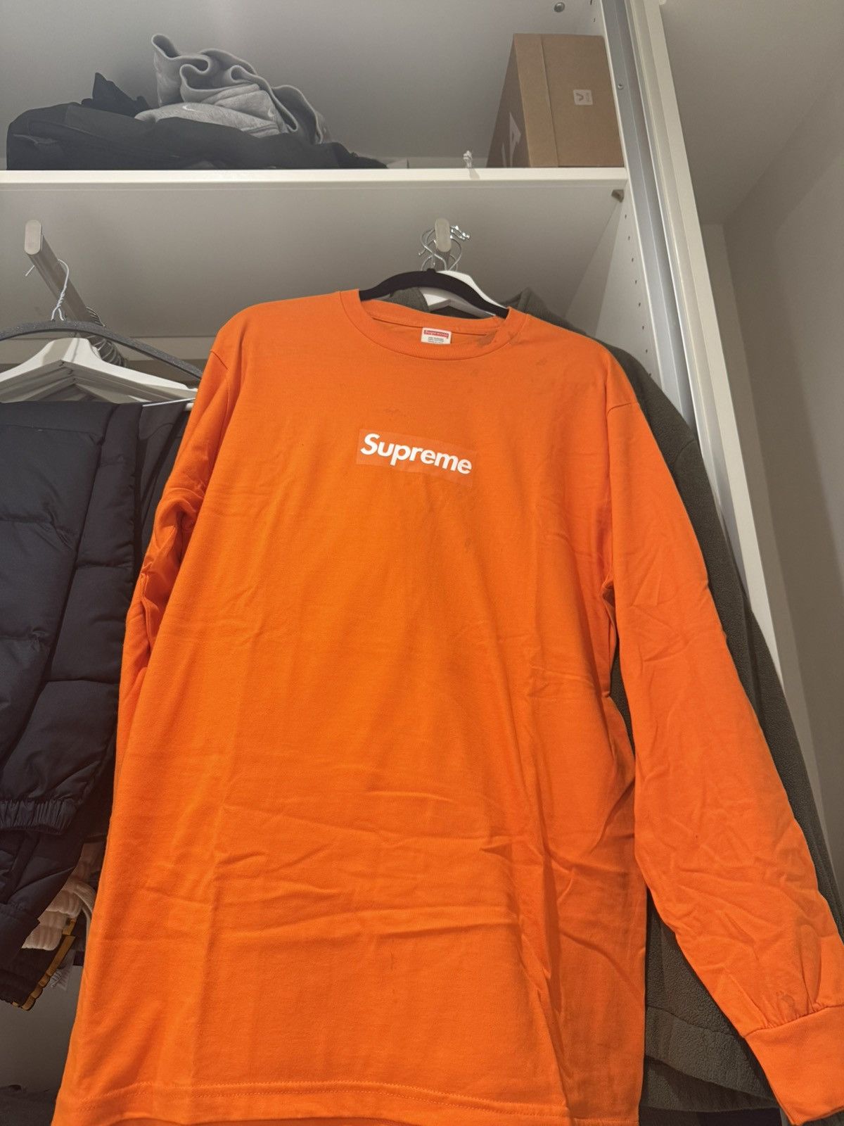 Supreme Supreme orange box logo long sleeve Size US L / EU 52-54 / 3 - 1 Thumbnail