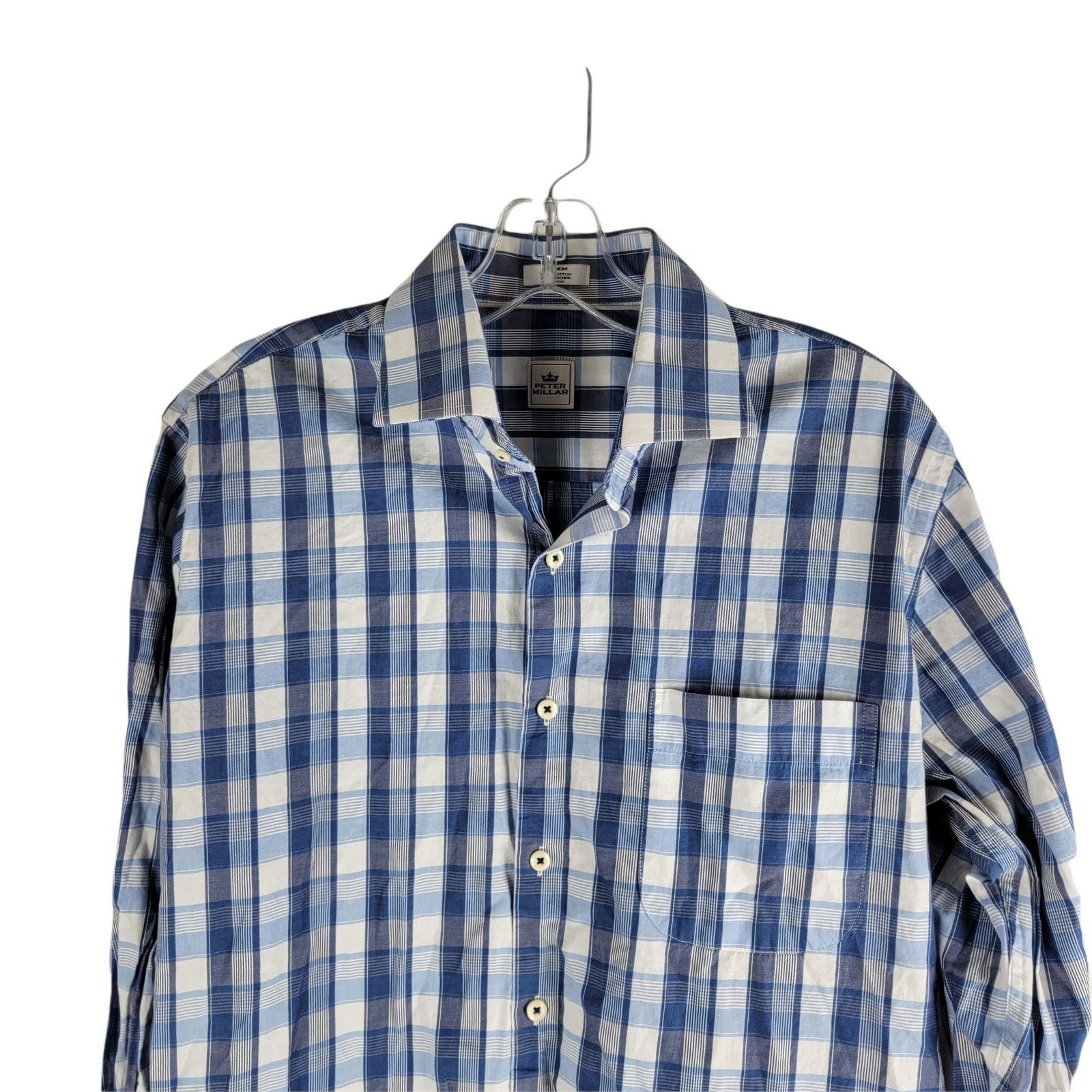 Peter Millar Peter Millar Long Sleeve Button Up Check Pattern Shirt Blue Size US M / EU 48-50 / 2 - 3 Thumbnail