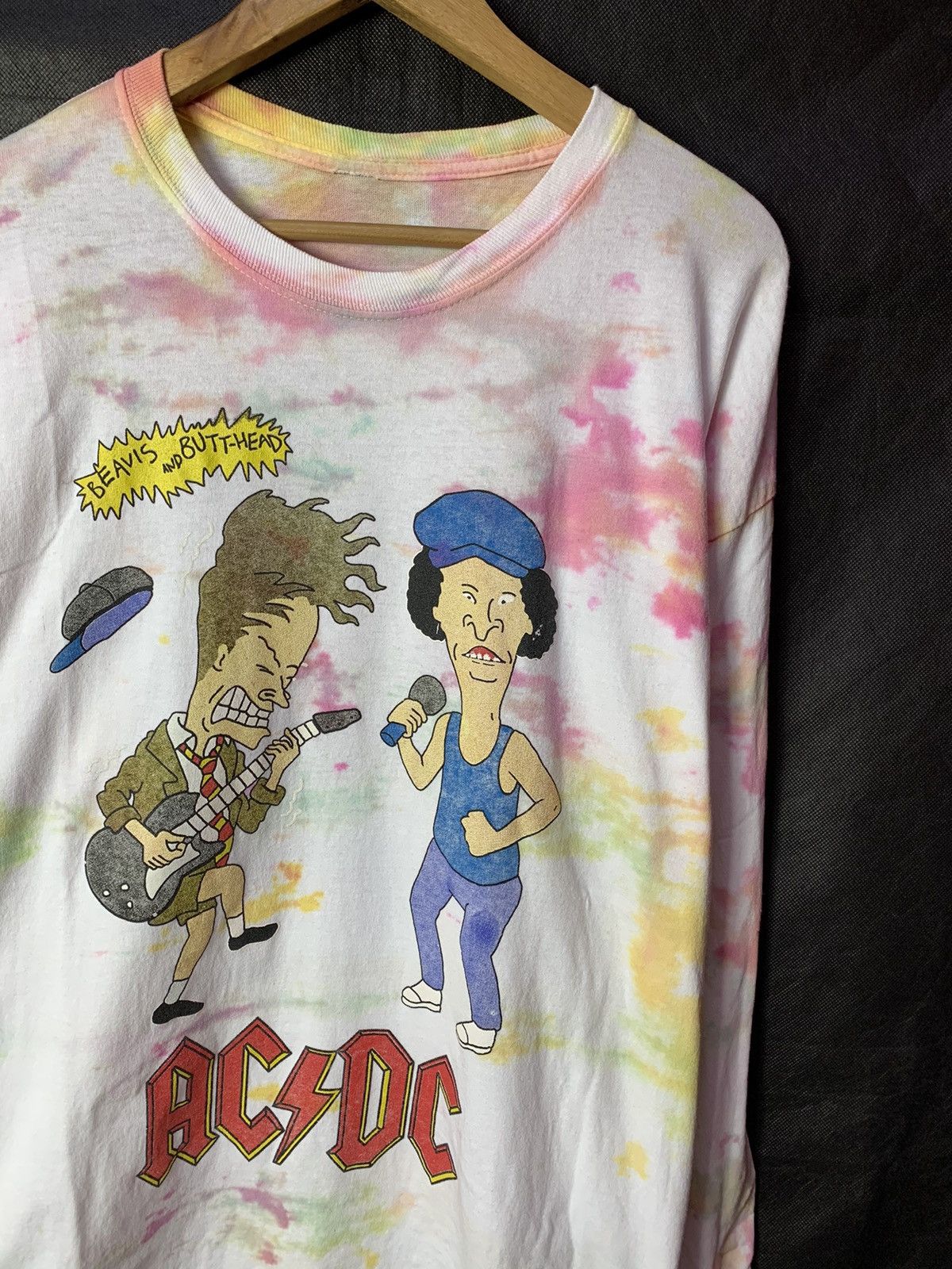 Band Tees Rare! Beavis Butthead MTV x ACDC Band Tee Tie Dye Size US XL / EU 56 / 4 - 4 Thumbnail