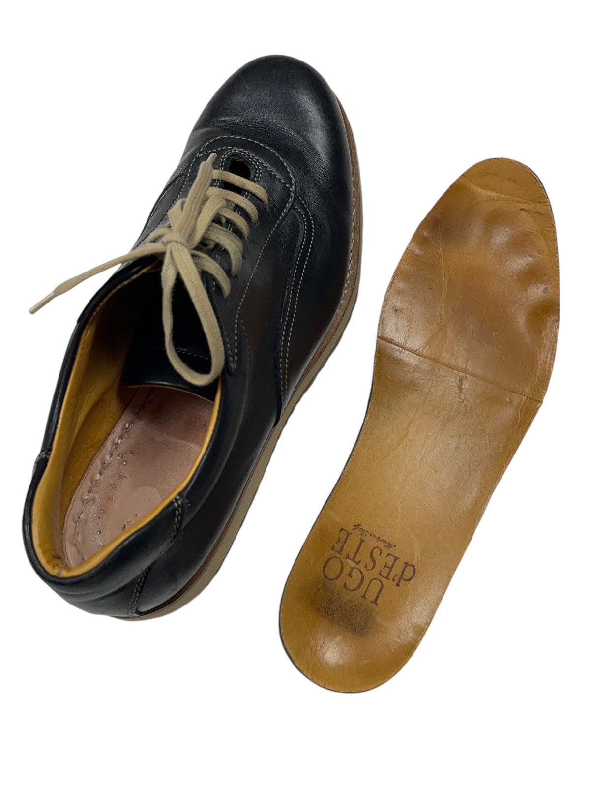 Genuine Leather × Japanese Brand × Vintage Vintage Handmade Japanese Leather Shoes Size US 8.5 / EU 41-42 - 9 Thumbnail