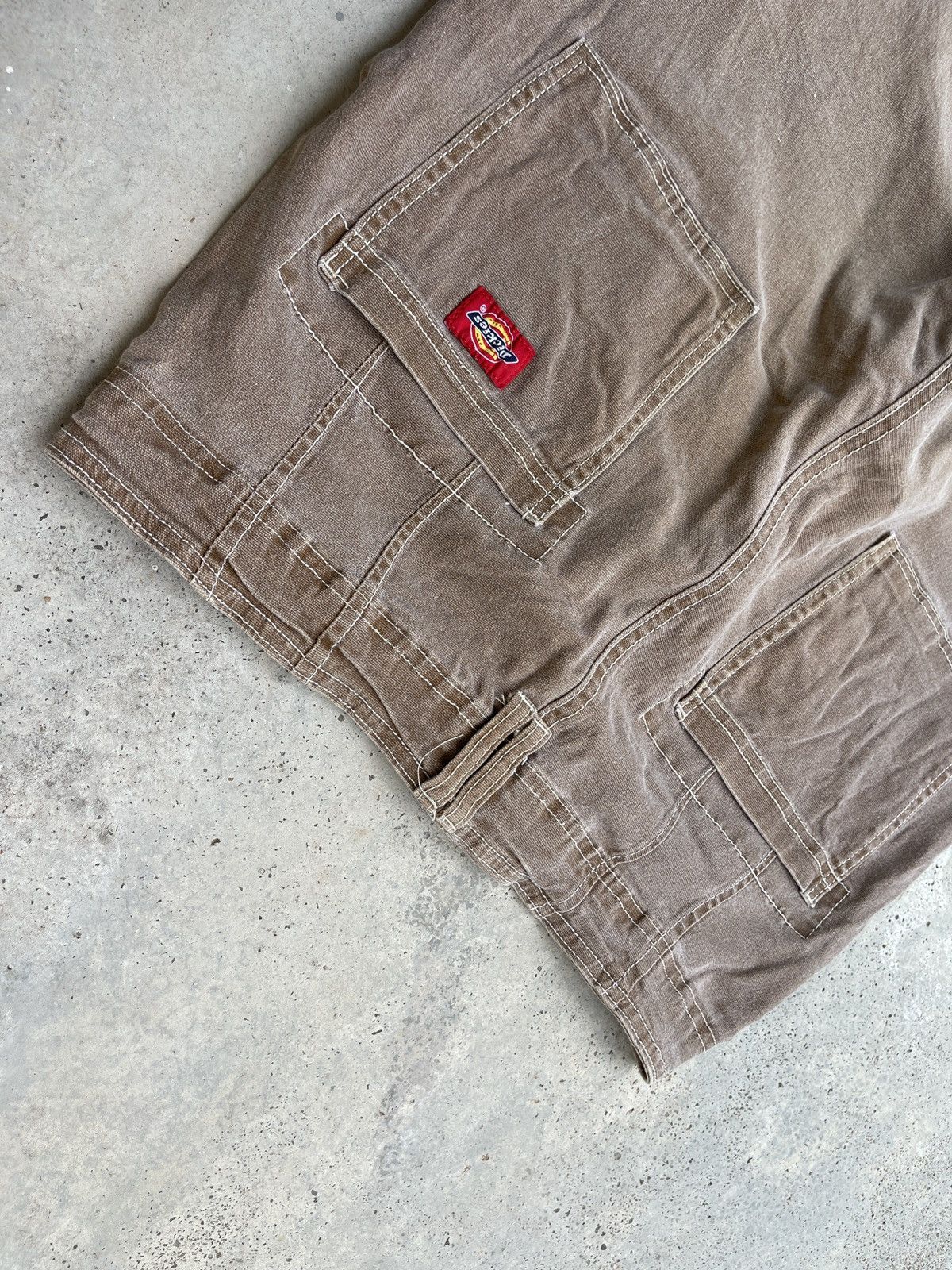 Dickies × Vintage Vintage 90s Faded Brown Dickies Cargo 6 Pocket Pants Size US 31 - 7 Thumbnail