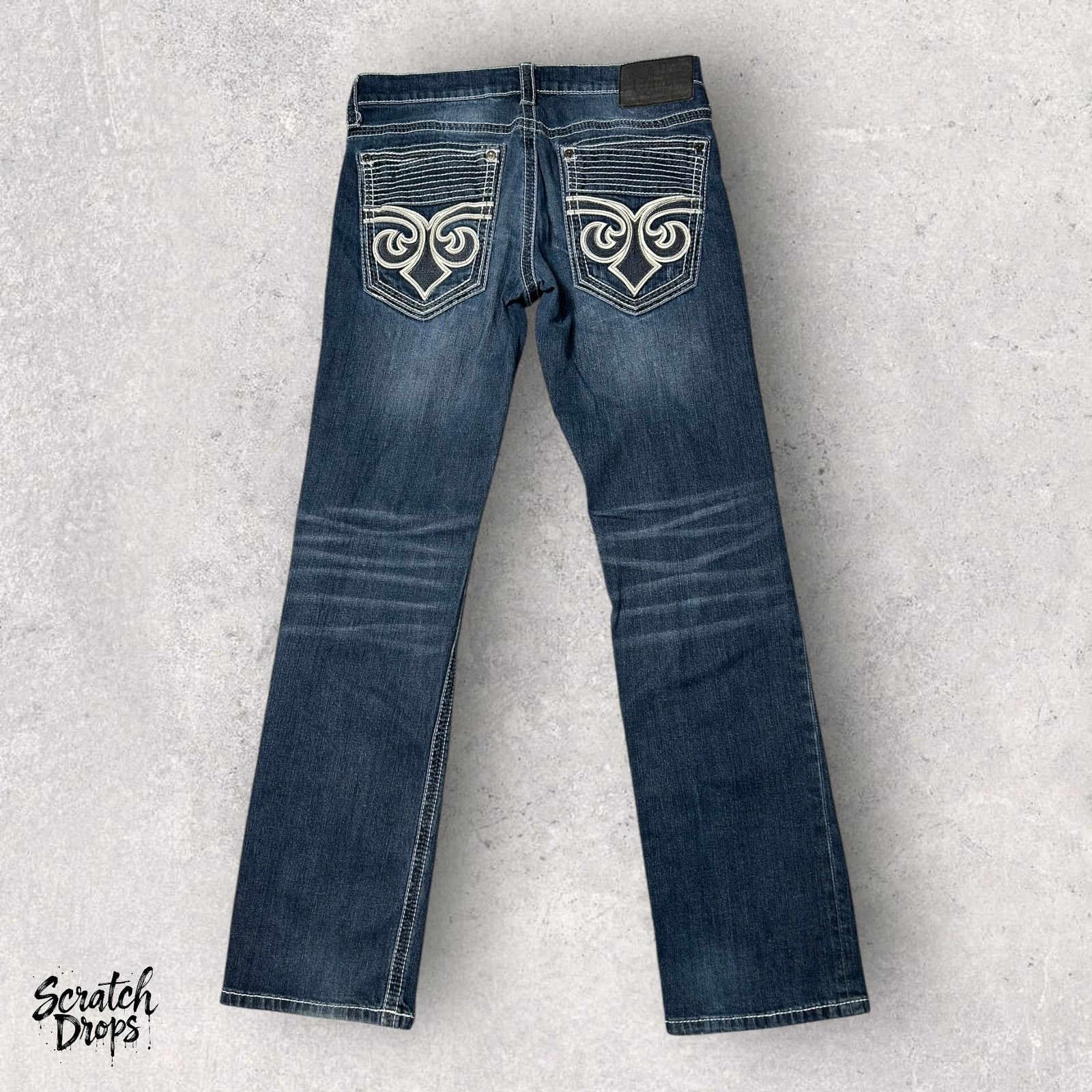 Affliction Affliction Men's Jeans Size 36x32 Vintage Y2K Embroidered Size US 36 / EU 52 - 3 Thumbnail