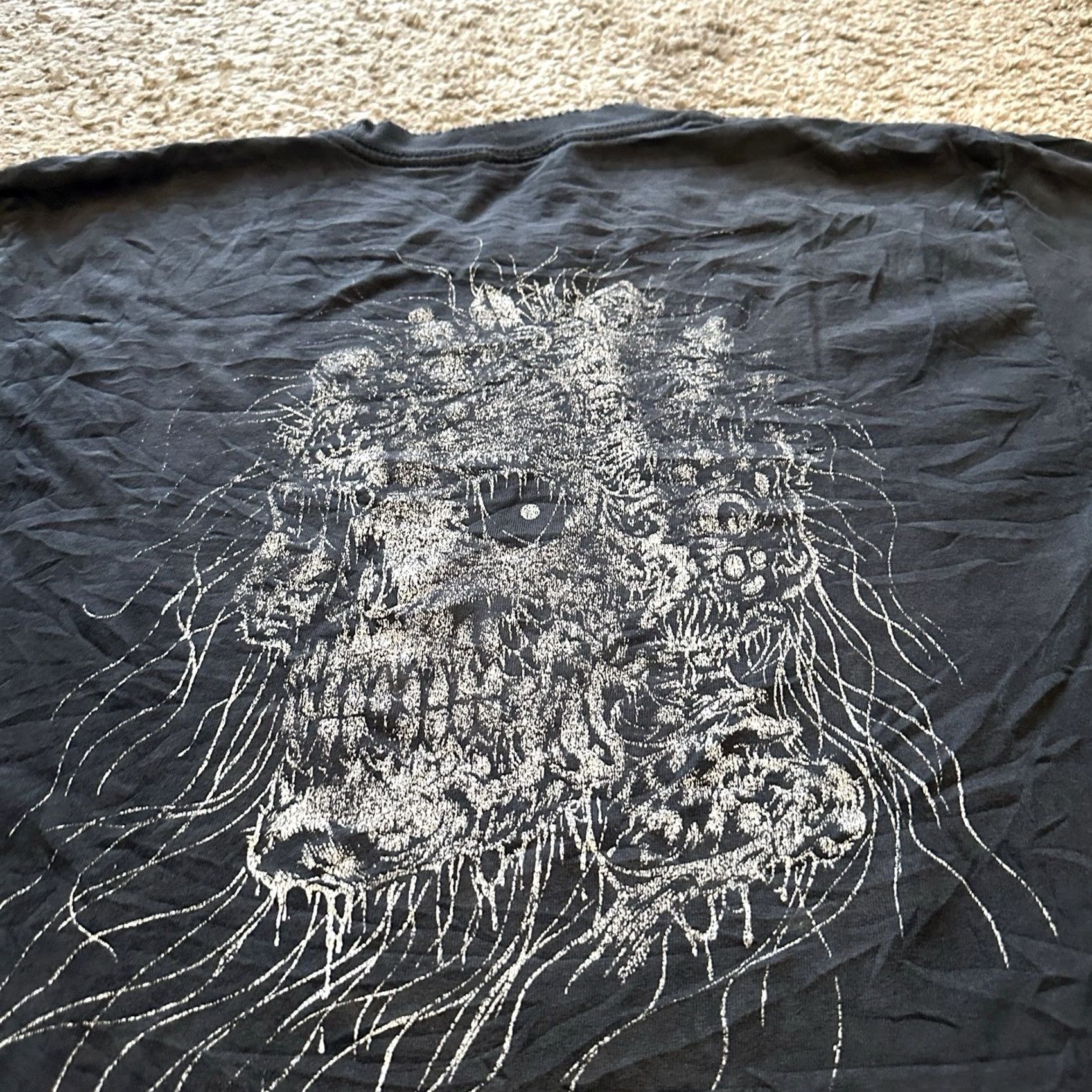 Vintage VINTAGE Creature Sk skateboard Shirt Mens XL Black Grunge Y2K Graphic Print Logo - Size US XL / EU 56 / 4 - 6 Thumbnail
