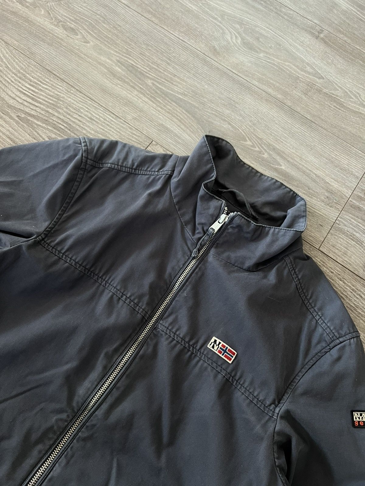Napapijri × Vintage ‼️Vintage Napapijri Heavy Hard Cotton Streetwear Jacket‼️ Size US XL / EU 56 / 4 - 15 Thumbnail
